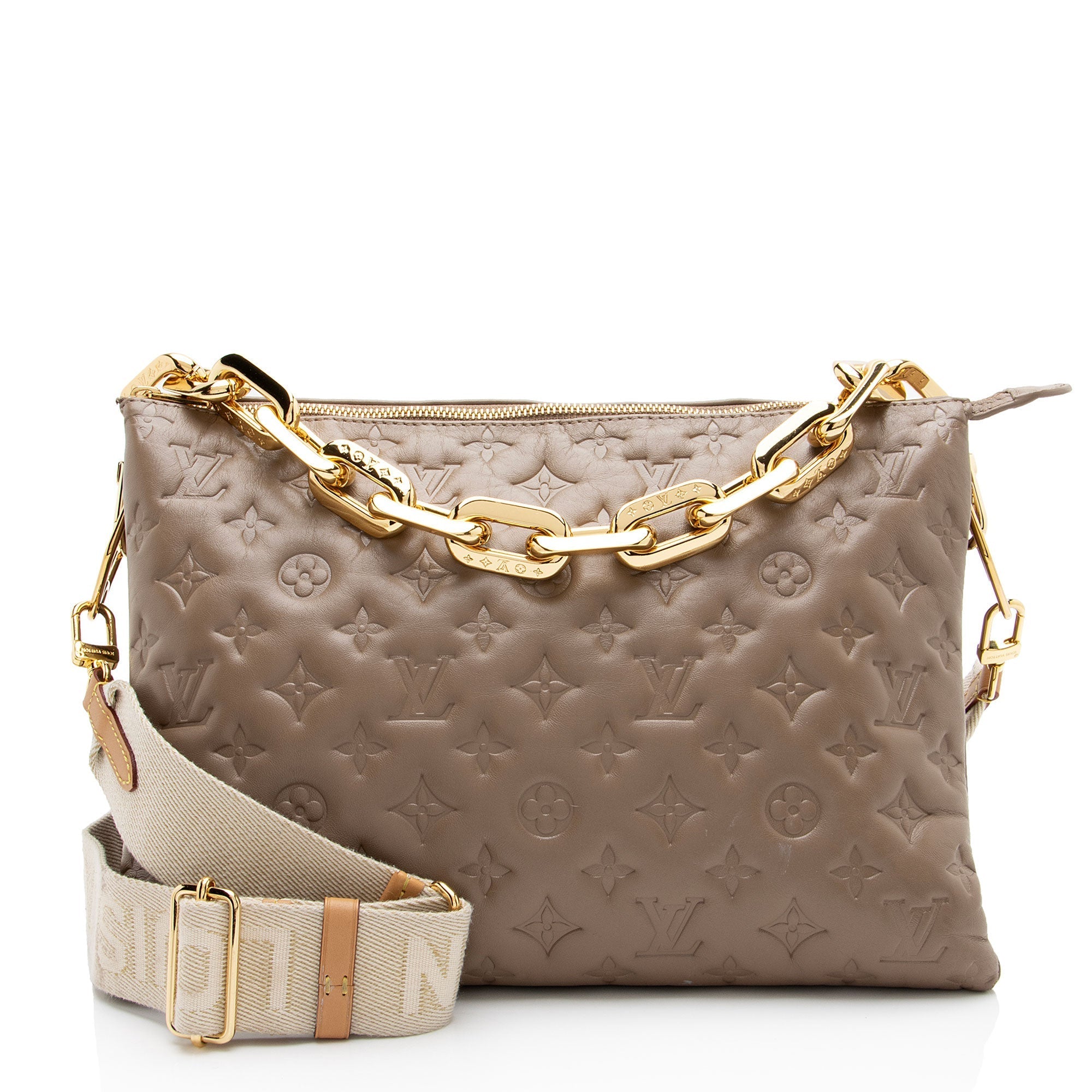 Louis Vuitton Monogram Embossed Lambskin Coussin MM Shoulder Bag