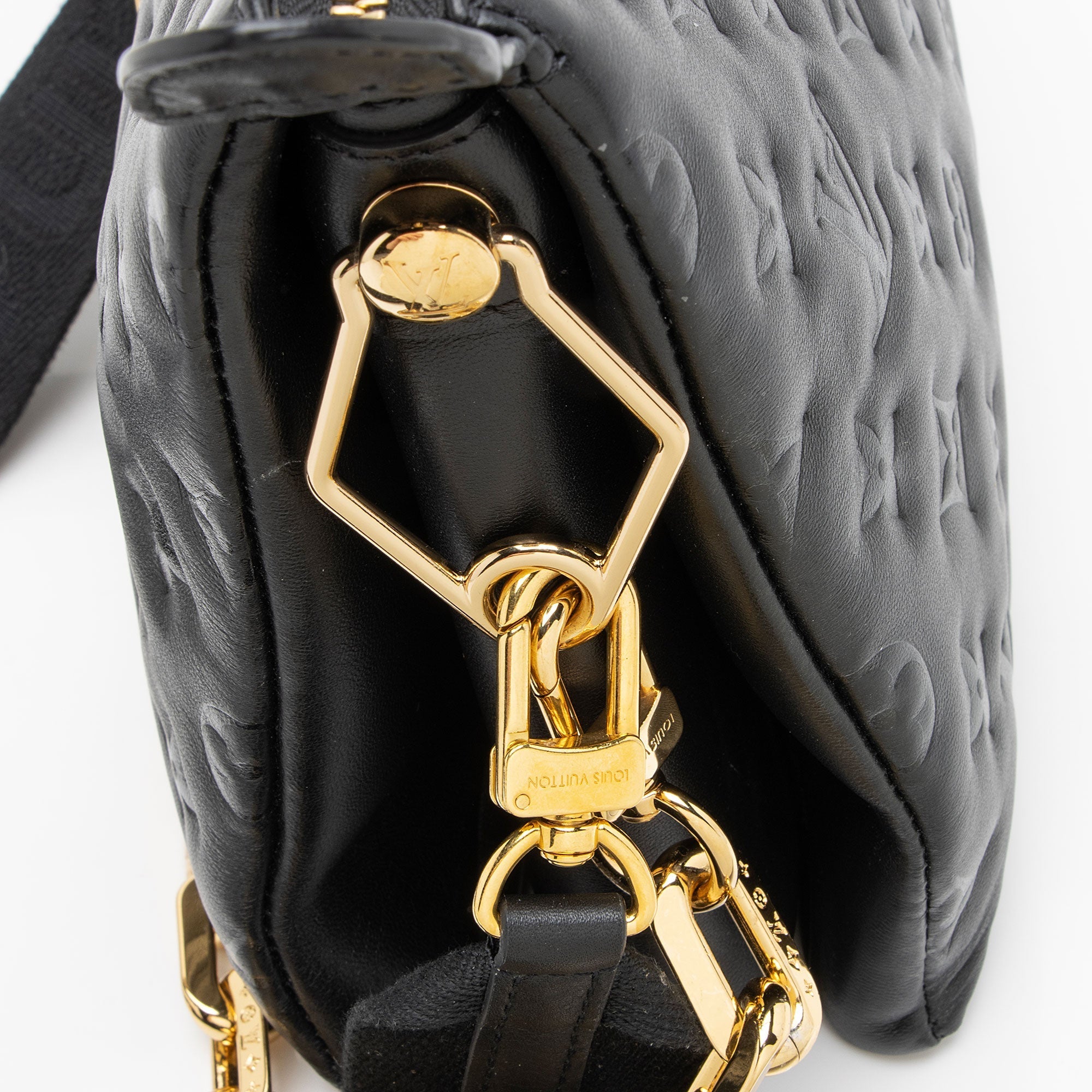 Louis Vuitton Monogram Embossed Lambskin Coussin PM Shoulder Bag
