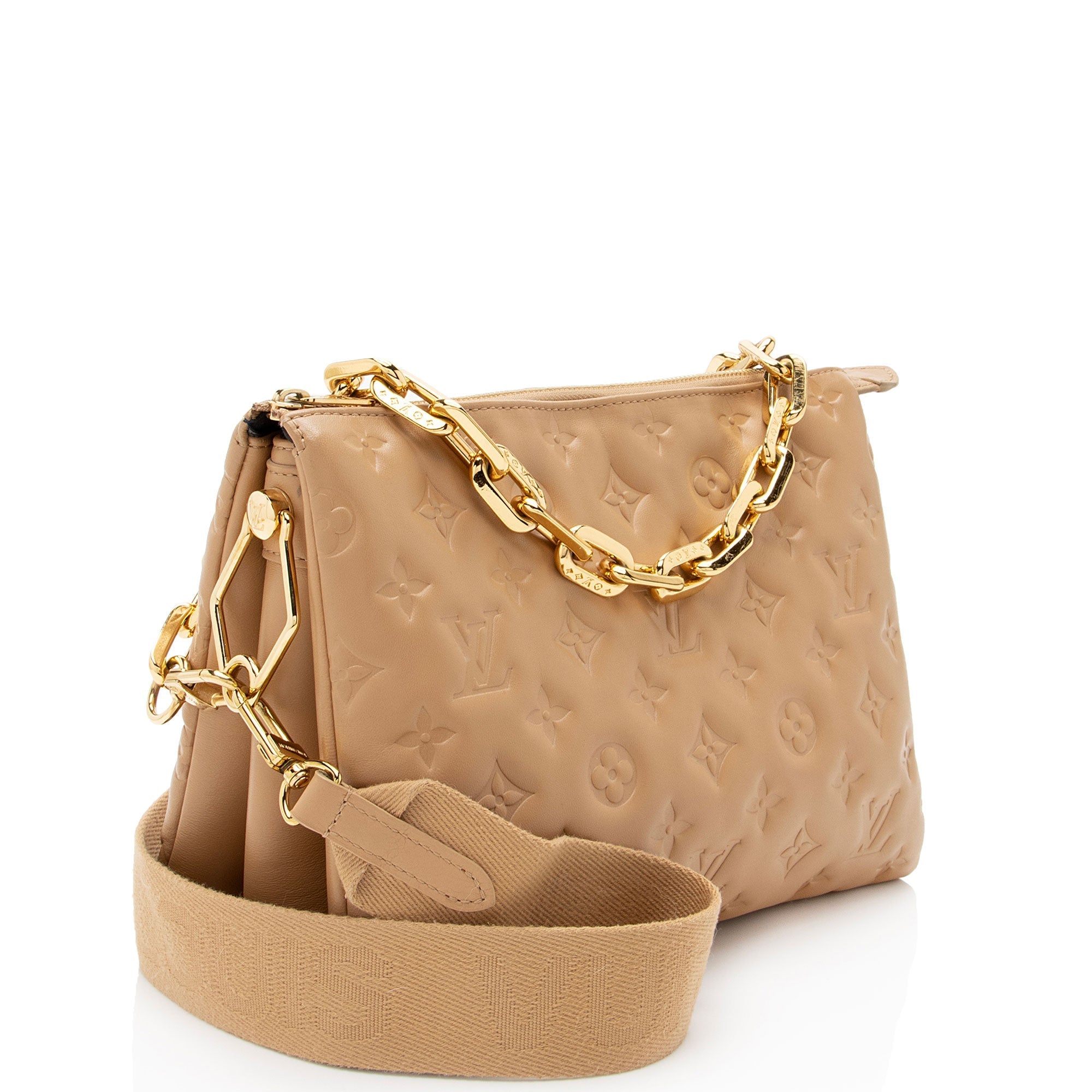 Louis Vuitton Monogram Embossed Lambskin Coussin PM Shoulder Bag