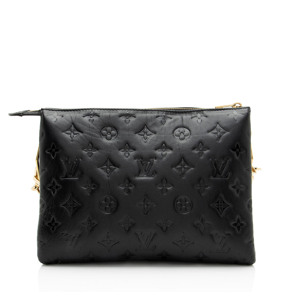Louis Vuitton Monogram Embossed Lambskin Coussin PM Shoulder Bag