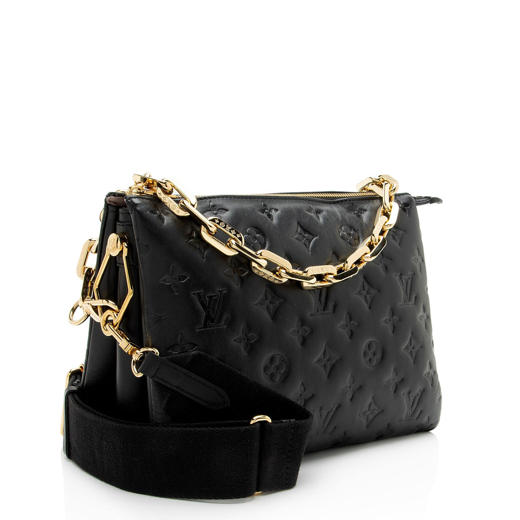 Louis Vuitton Monogram Embossed Lambskin Coussin PM Shoulder Bag