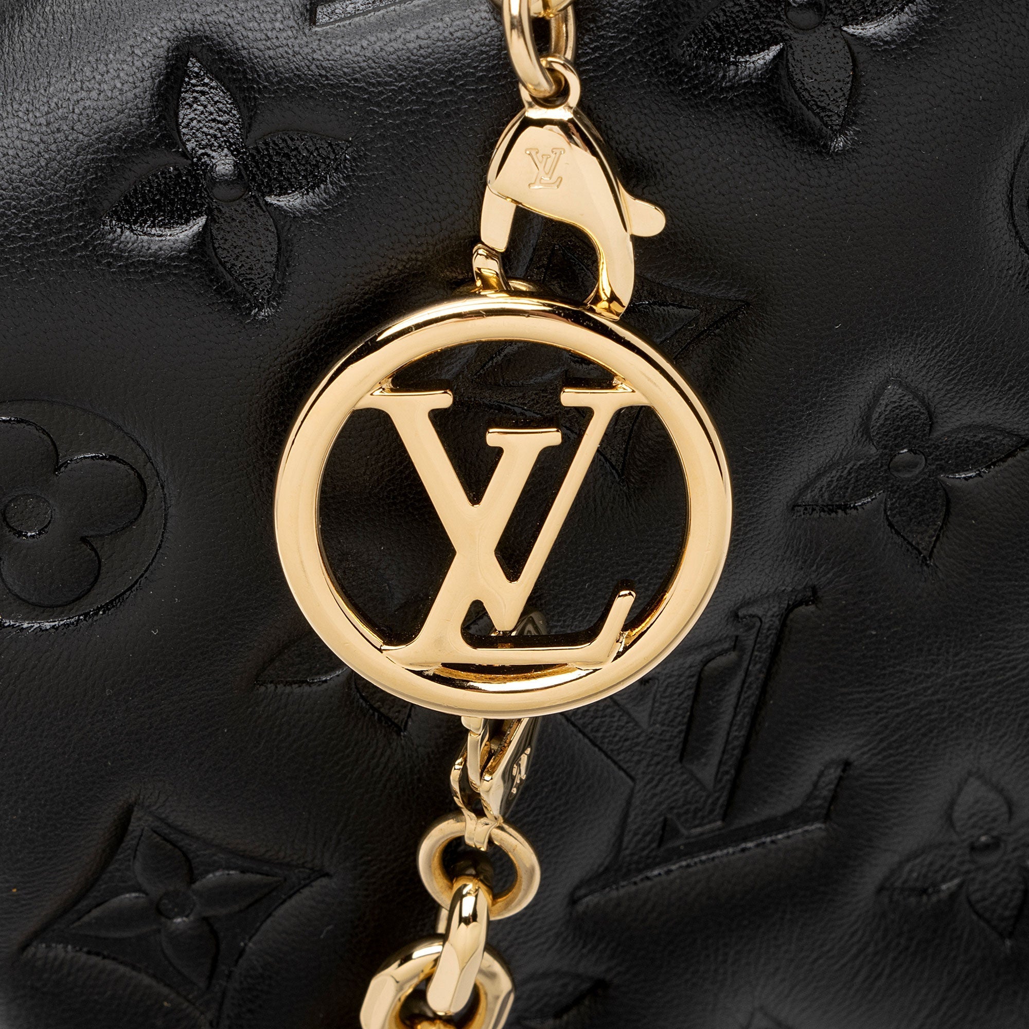 Louis Vuitton Monogram Embossed Lambskin Coussin Pochette (SHF-vpjF7w)