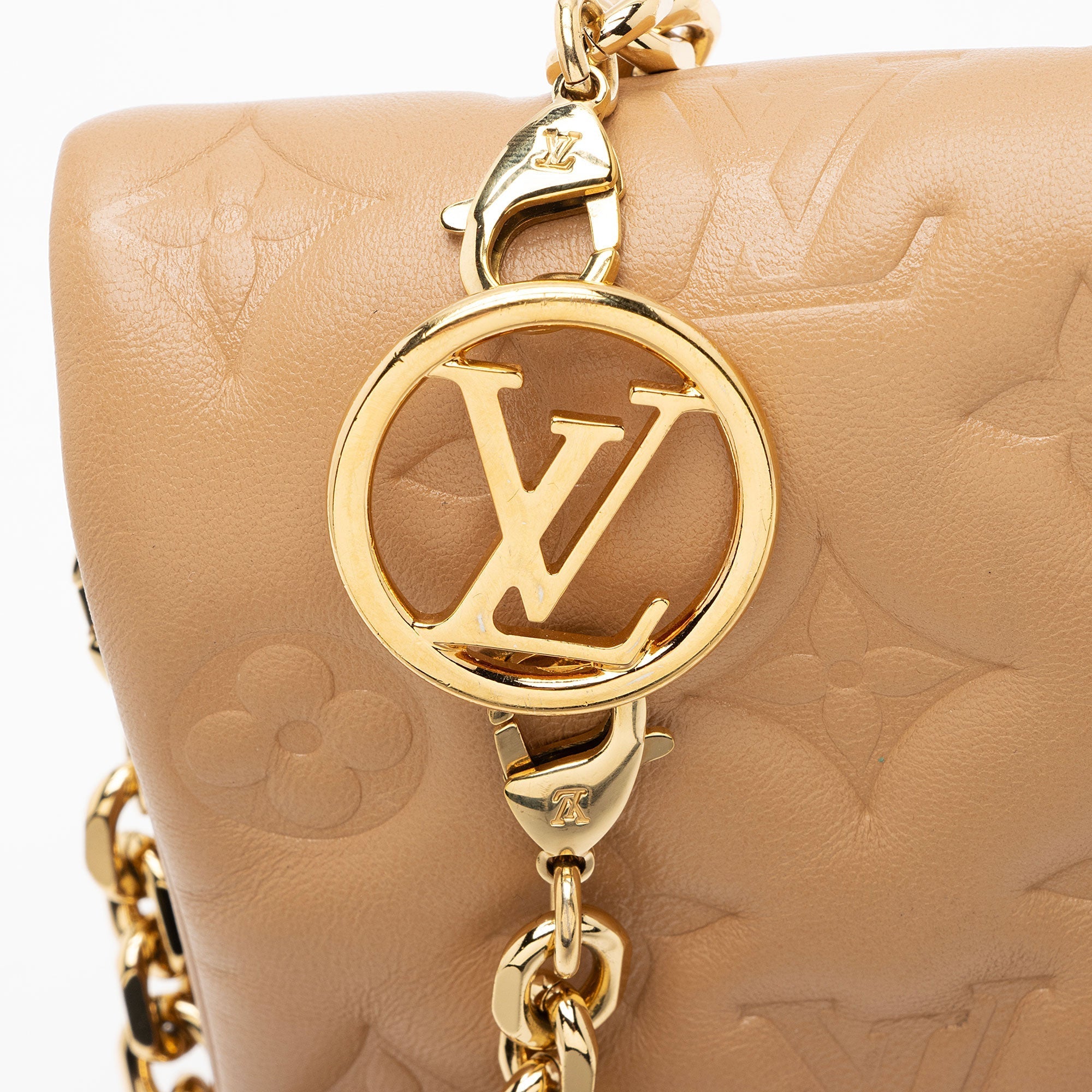 Louis Vuitton Monogram Embossed Lambskin Coussin Pochette (SHF-SesFbD)