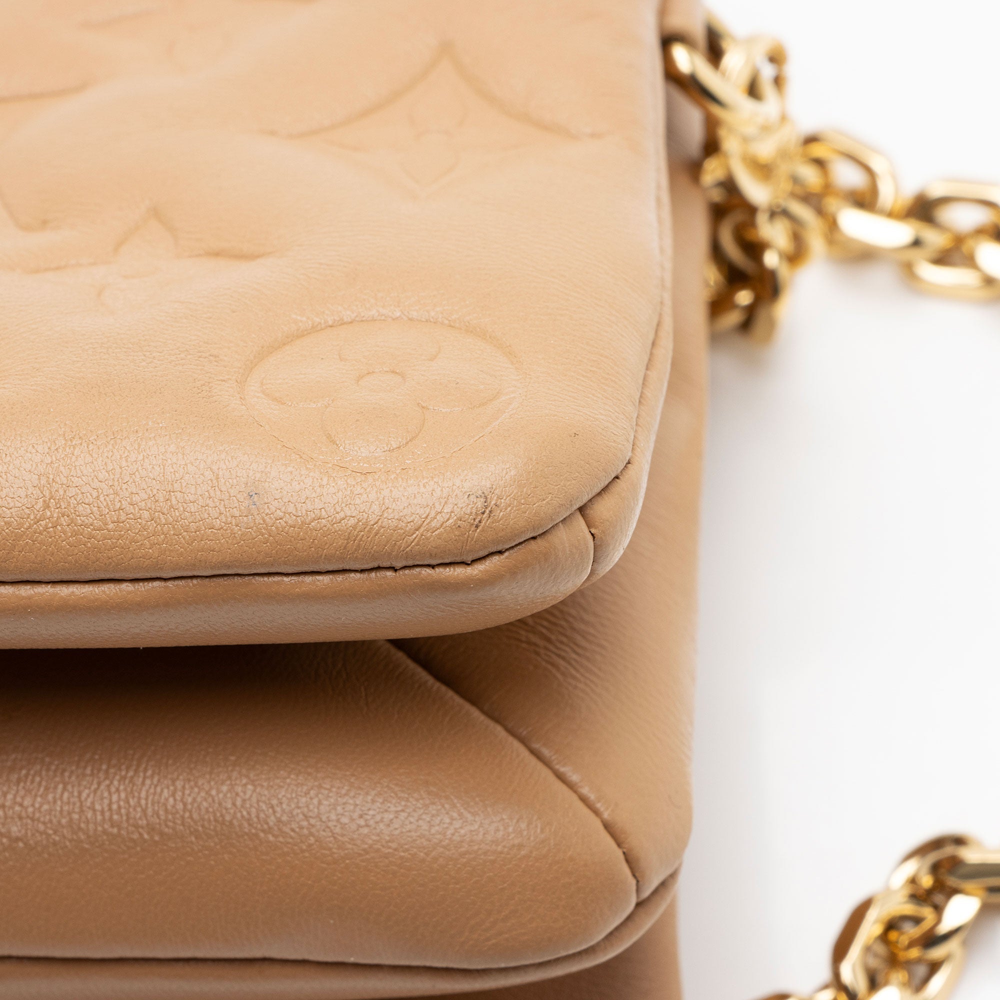 Louis Vuitton Monogram Embossed Lambskin Coussin Pochette (SHF-SesFbD)