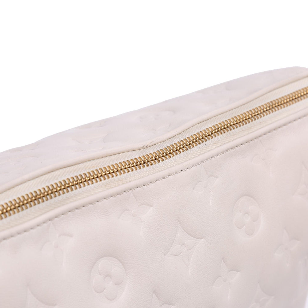 Louis Vuitton Monogram Embossed Puffy Lambskin Coussin PM