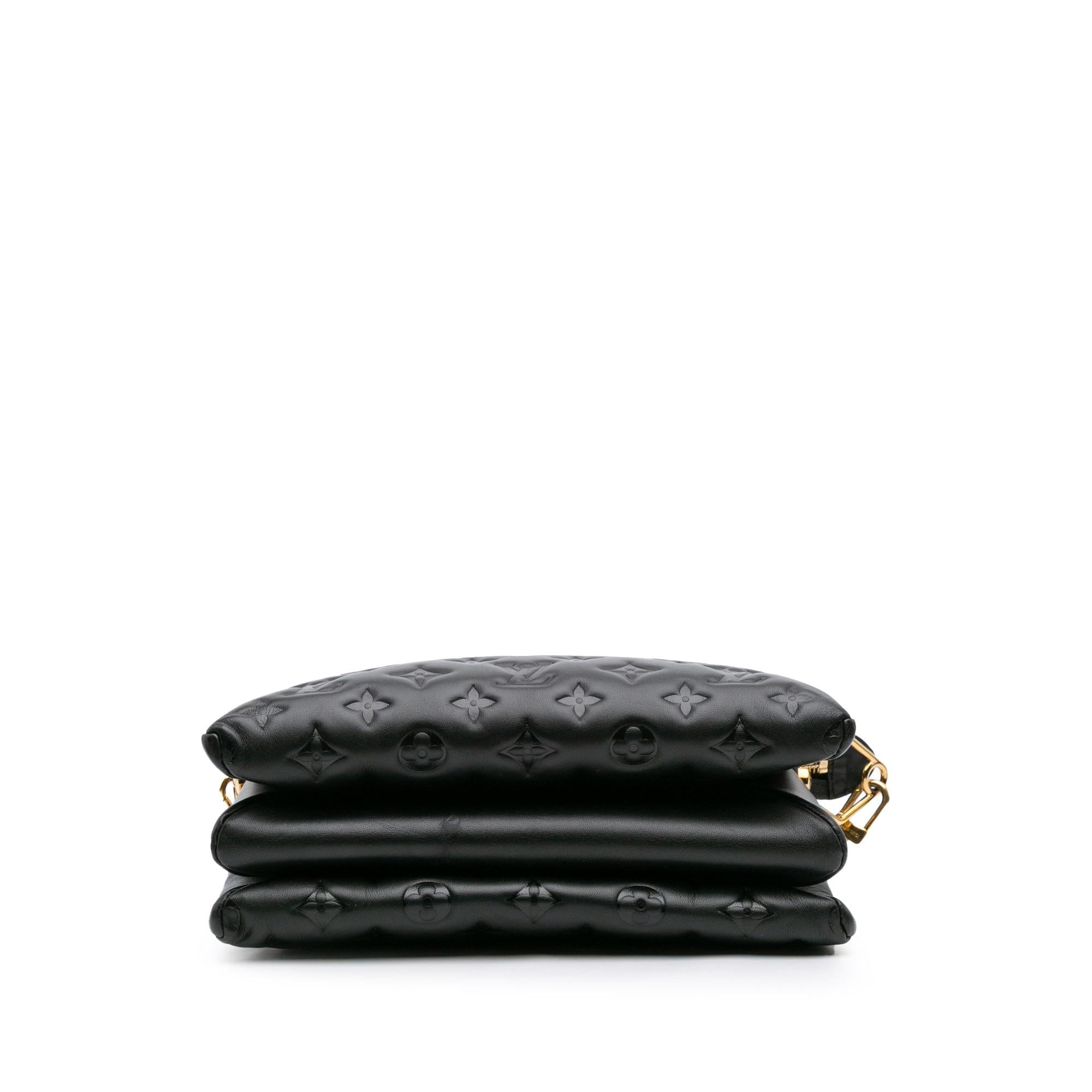 Louis Vuitton Monogram Embossed Puffy Lambskin Coussin PM