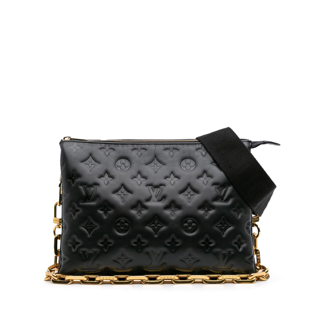 Louis Vuitton Monogram Embossed Puffy Lambskin Coussin PM