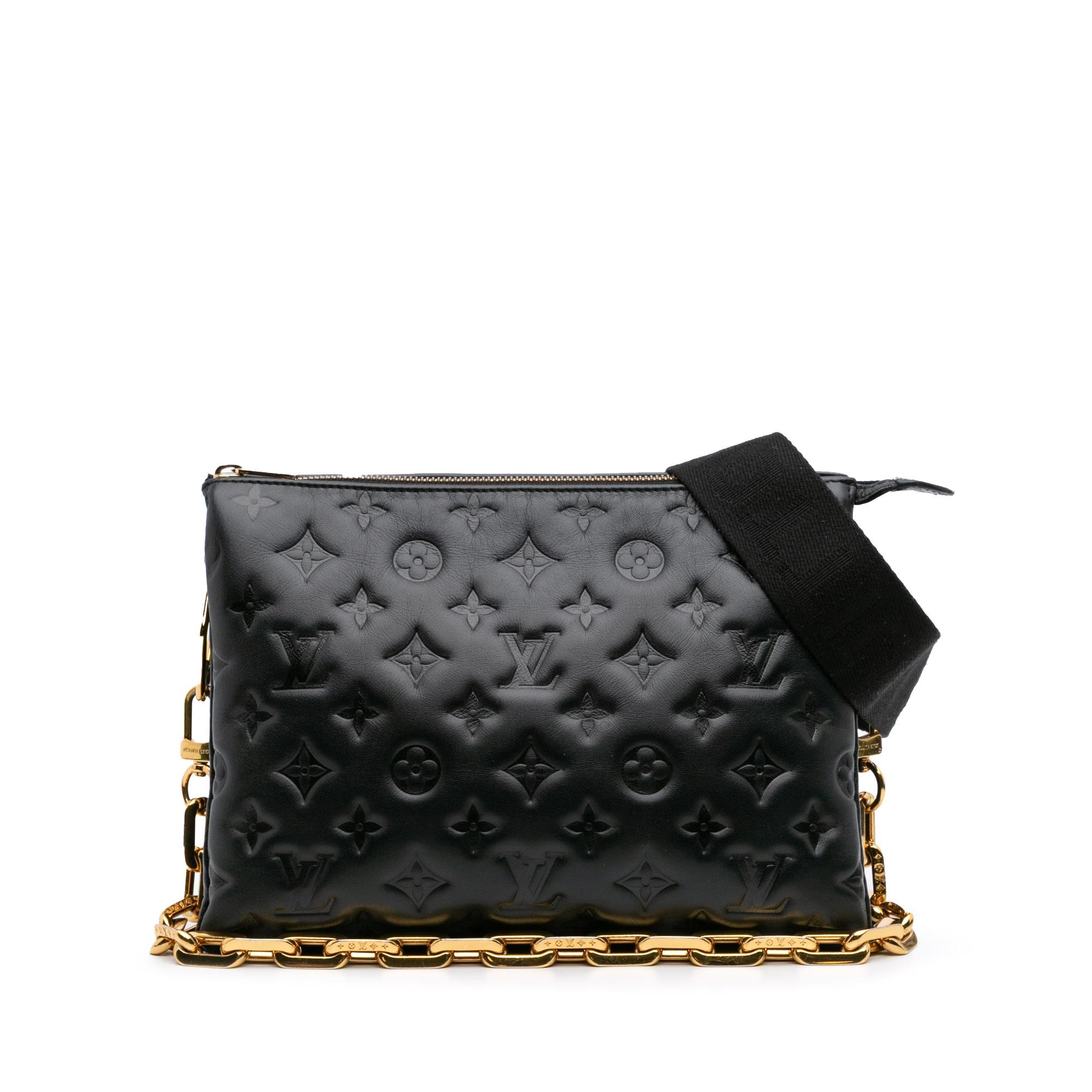 Louis Vuitton Monogram Embossed Puffy Lambskin Coussin PM