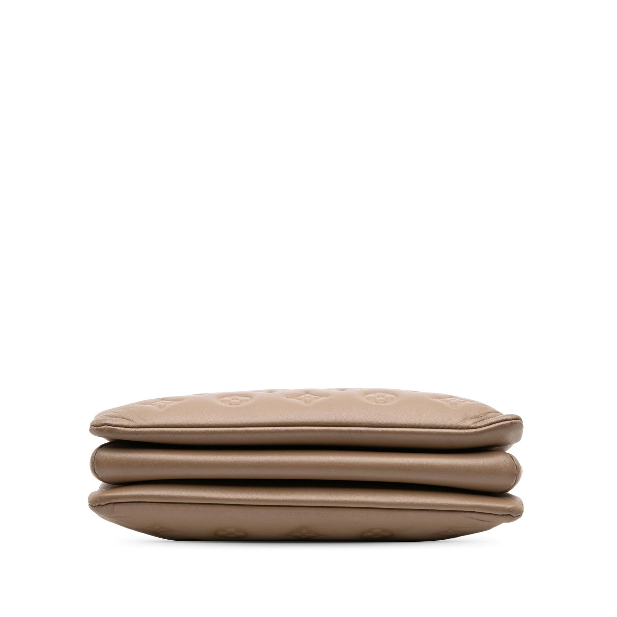 Louis Vuitton Monogram Embossed Puffy Lambskin Coussin PM
