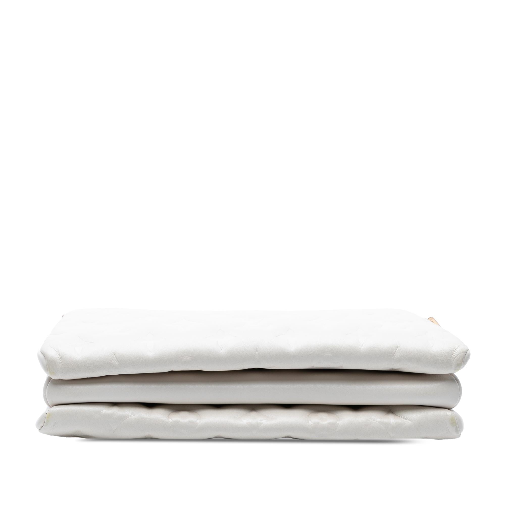 Louis Vuitton Monogram Embossed Puffy Lambskin Coussin PM
