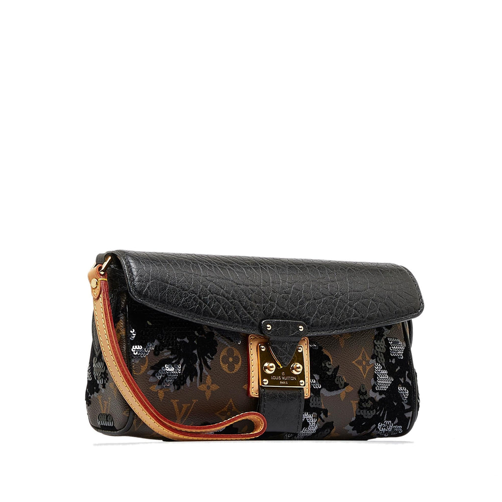 Louis Vuitton Monogram Fleur De Jais Manege Clutch (SHG-psHwUg)