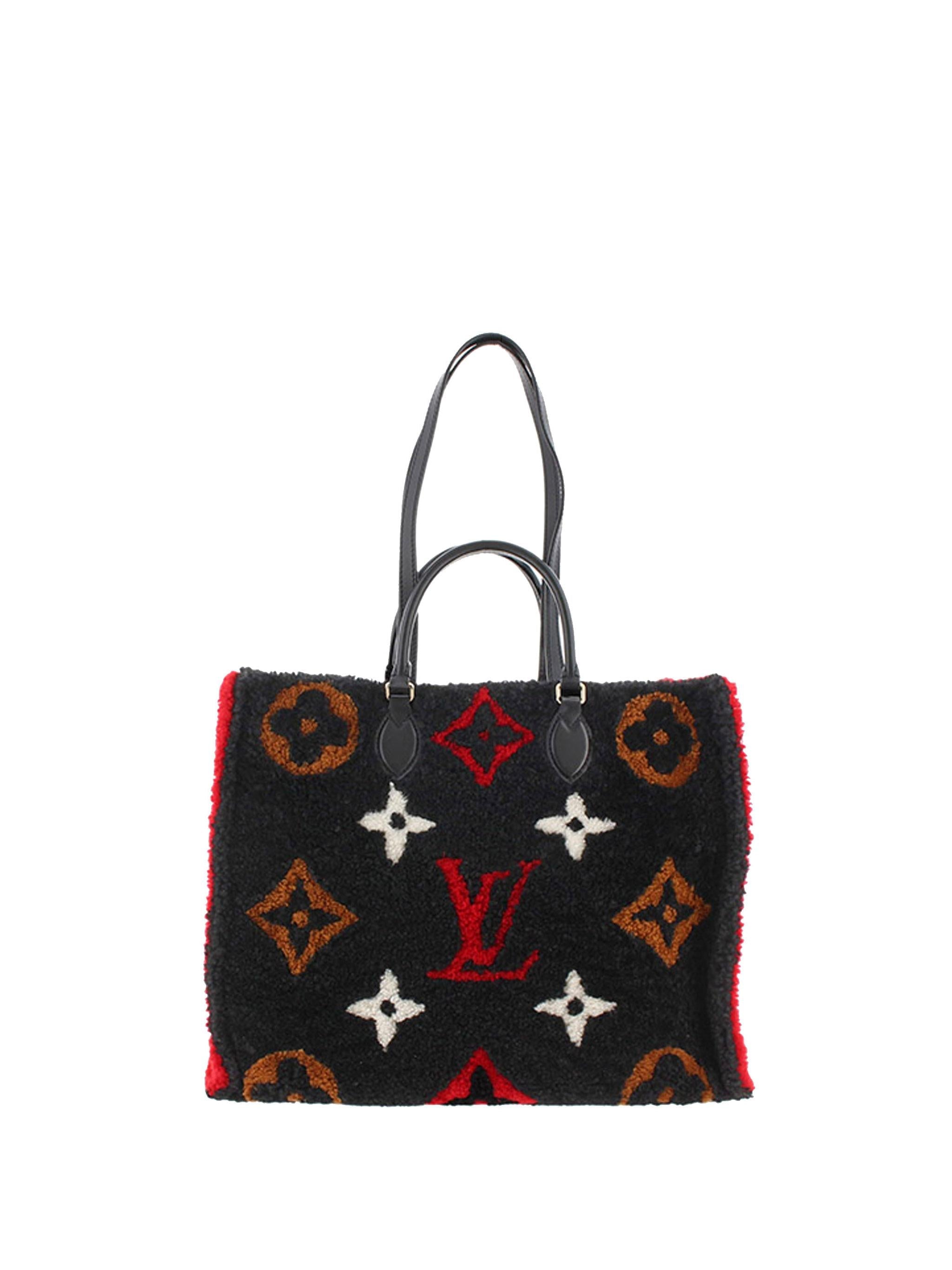 Louis Vuitton Monogram Giant Shearling Teddy Onthego GM (SHG-Zz4bpd)