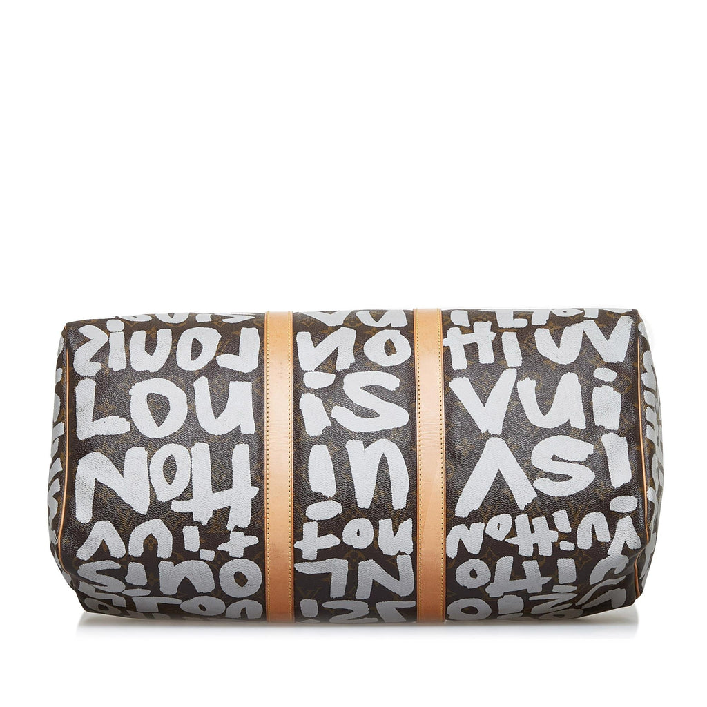 Louis Vuitton Monogram Graffiti Keepall 50 (SHG-PDztEU)