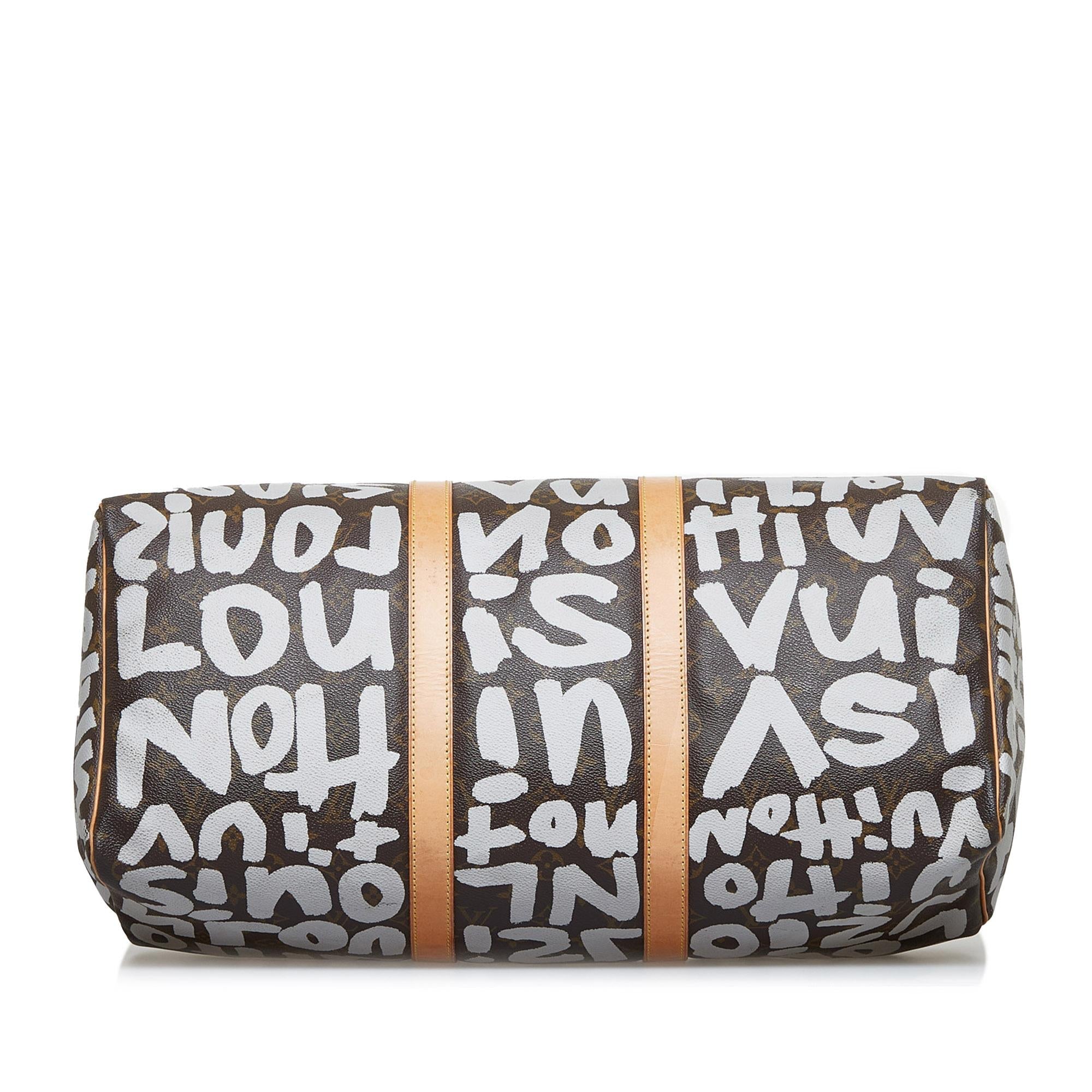 Louis Vuitton Monogram Graffiti Keepall 50 (SHG-PDztEU)