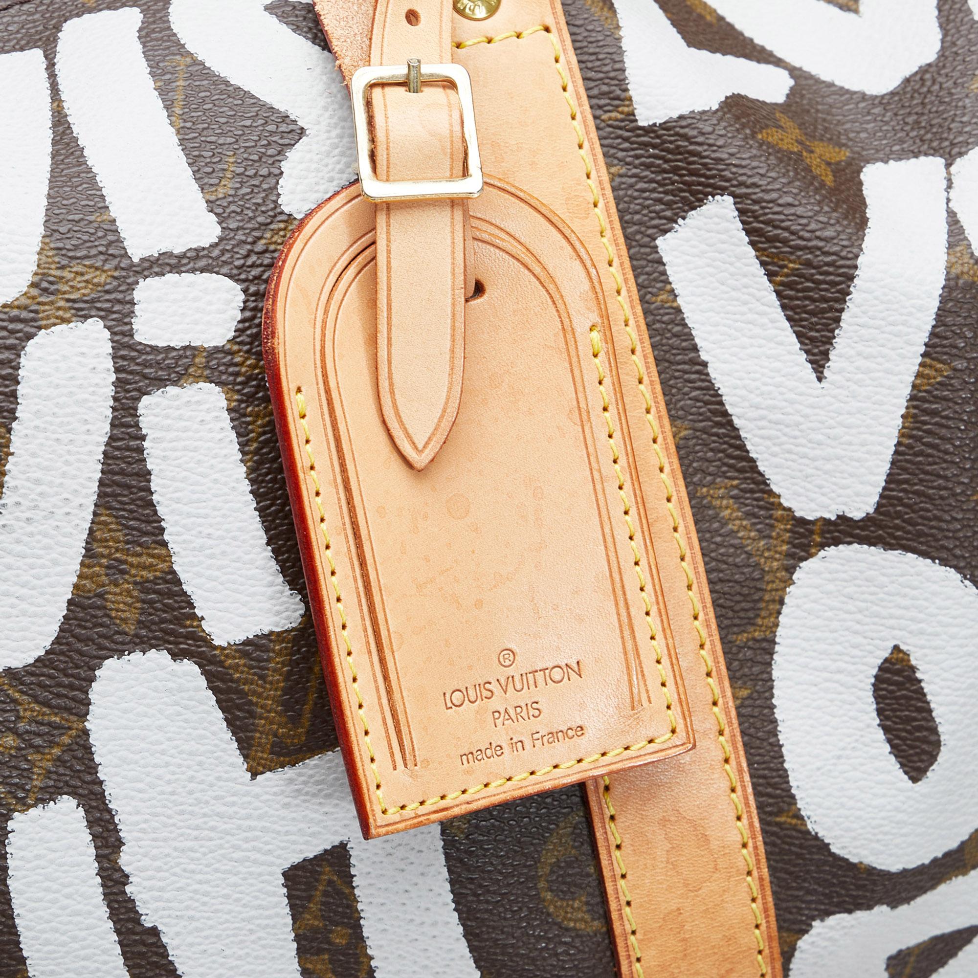 Louis Vuitton Monogram Graffiti Keepall 50 (SHG-PDztEU)