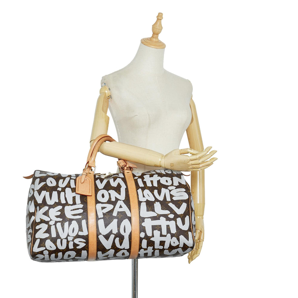 Louis Vuitton Monogram Graffiti Keepall 50 (SHG-PDztEU)