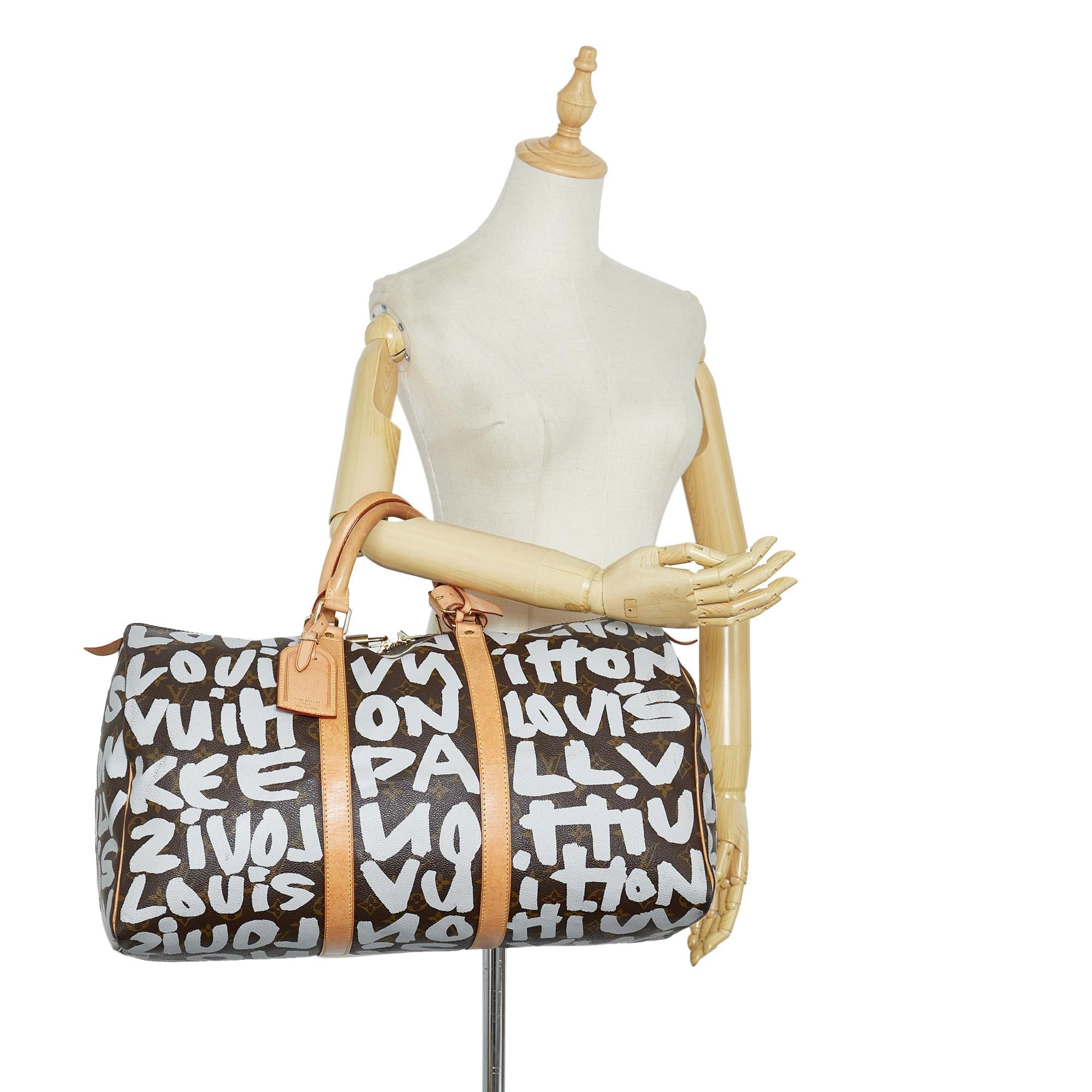Louis Vuitton Monogram Graffiti Keepall 50 (SHG-PDztEU)