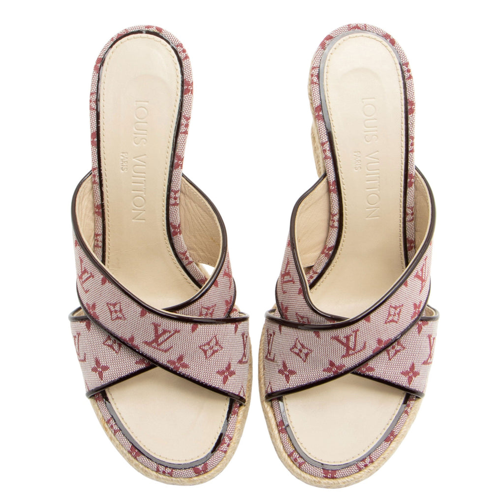Louis Vuitton Monogram Idylle Espadrille Wedges - Size 6.5 / 36.5