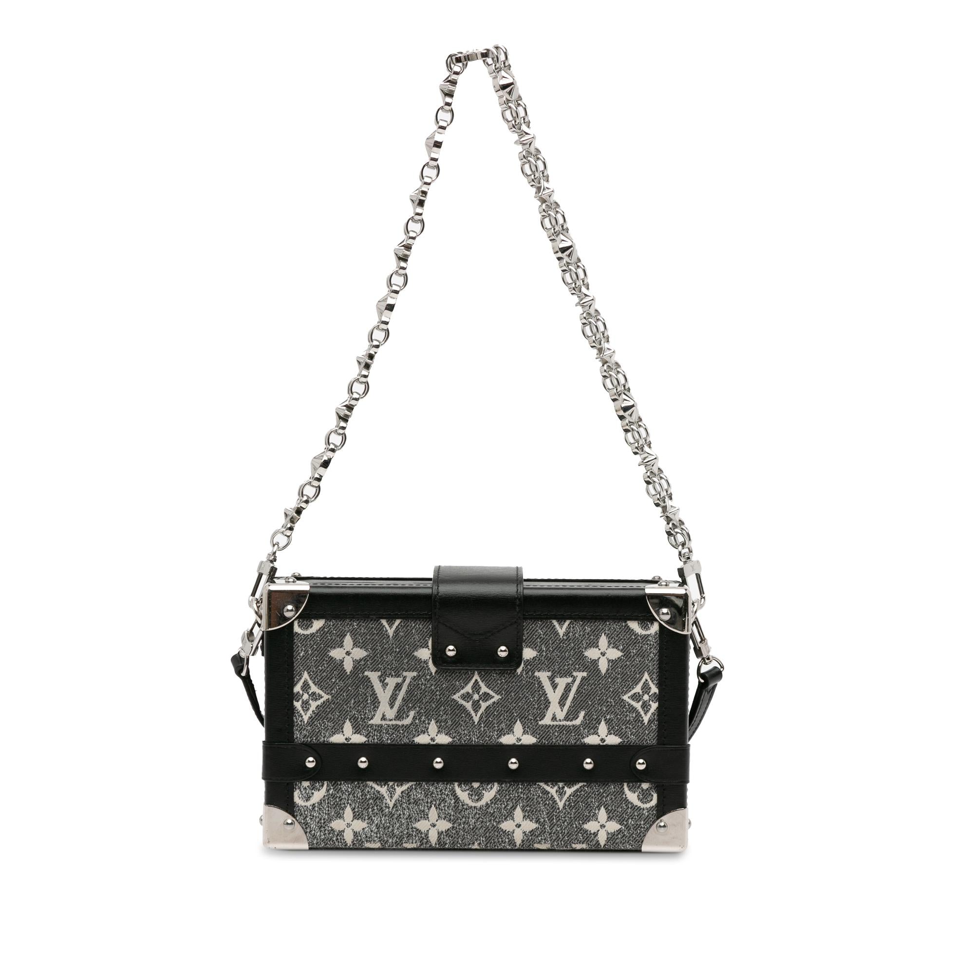 Louis Vuitton Monogram Jacquard Denim Petite Malle (SHG-BewcB2)