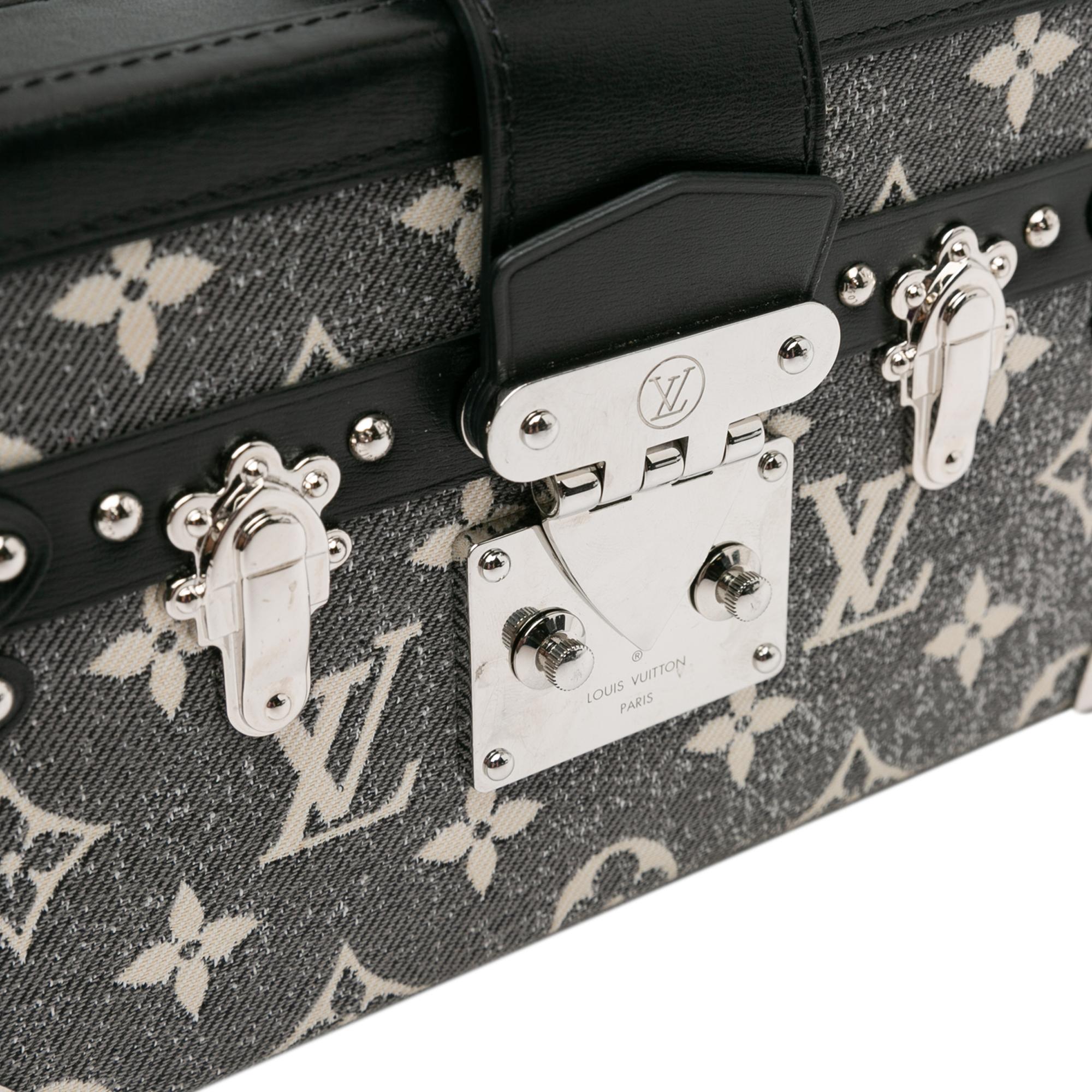 Louis Vuitton Monogram Jacquard Denim Petite Malle (SHG-BewcB2)