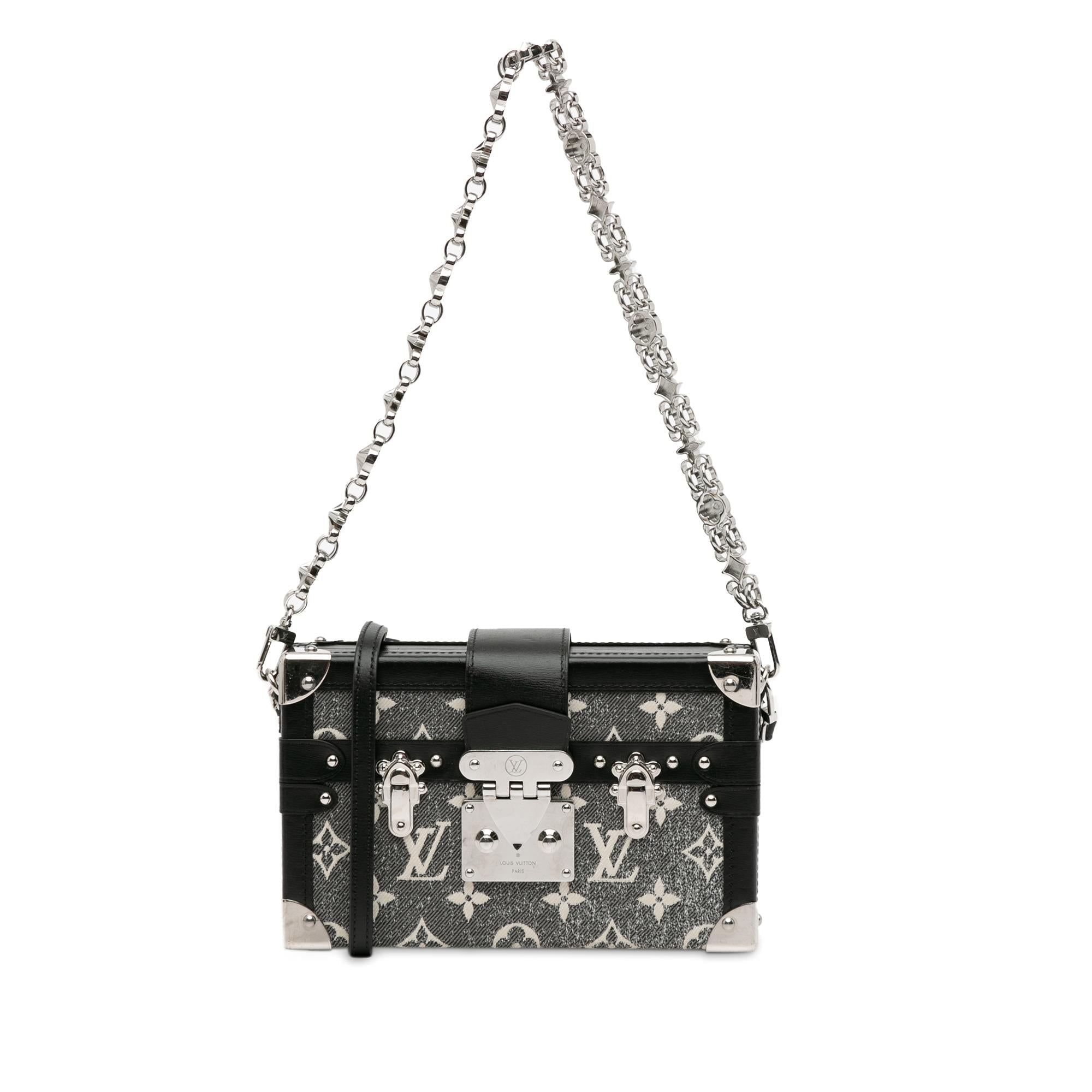 Louis Vuitton Monogram Jacquard Denim Petite Malle (SHG-BewcB2)