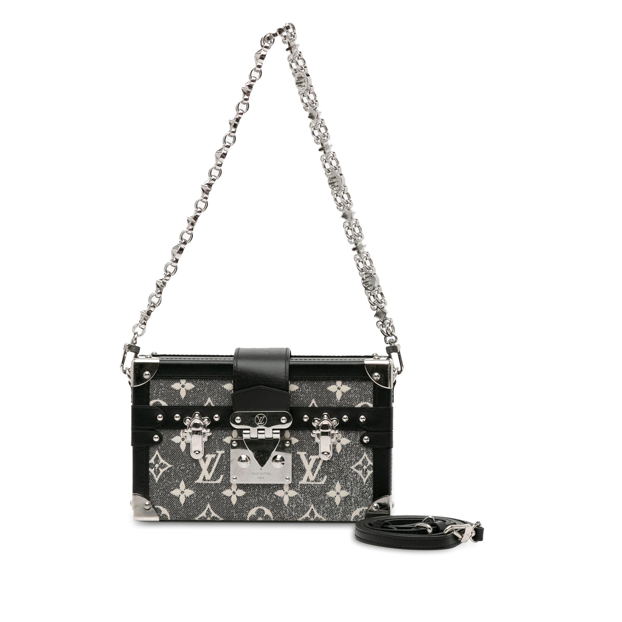Louis Vuitton Monogram Jacquard Denim Petite Malle (SHG-BewcB2)