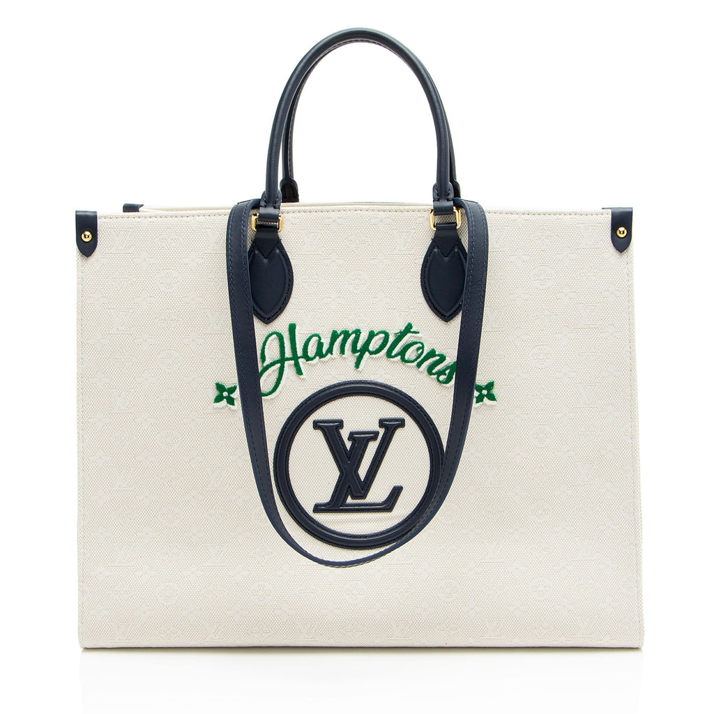 Louis Vuitton Monogram Jacquard Tuffetage Hamptons Onthego GM Tote