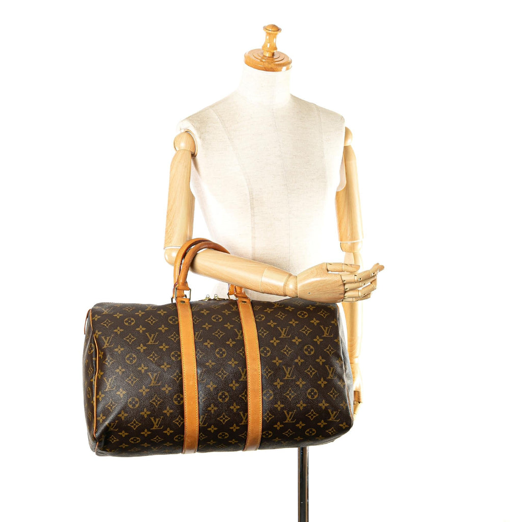 Louis Vuitton Monogram Keepall 45 (SHG-SClpM1)