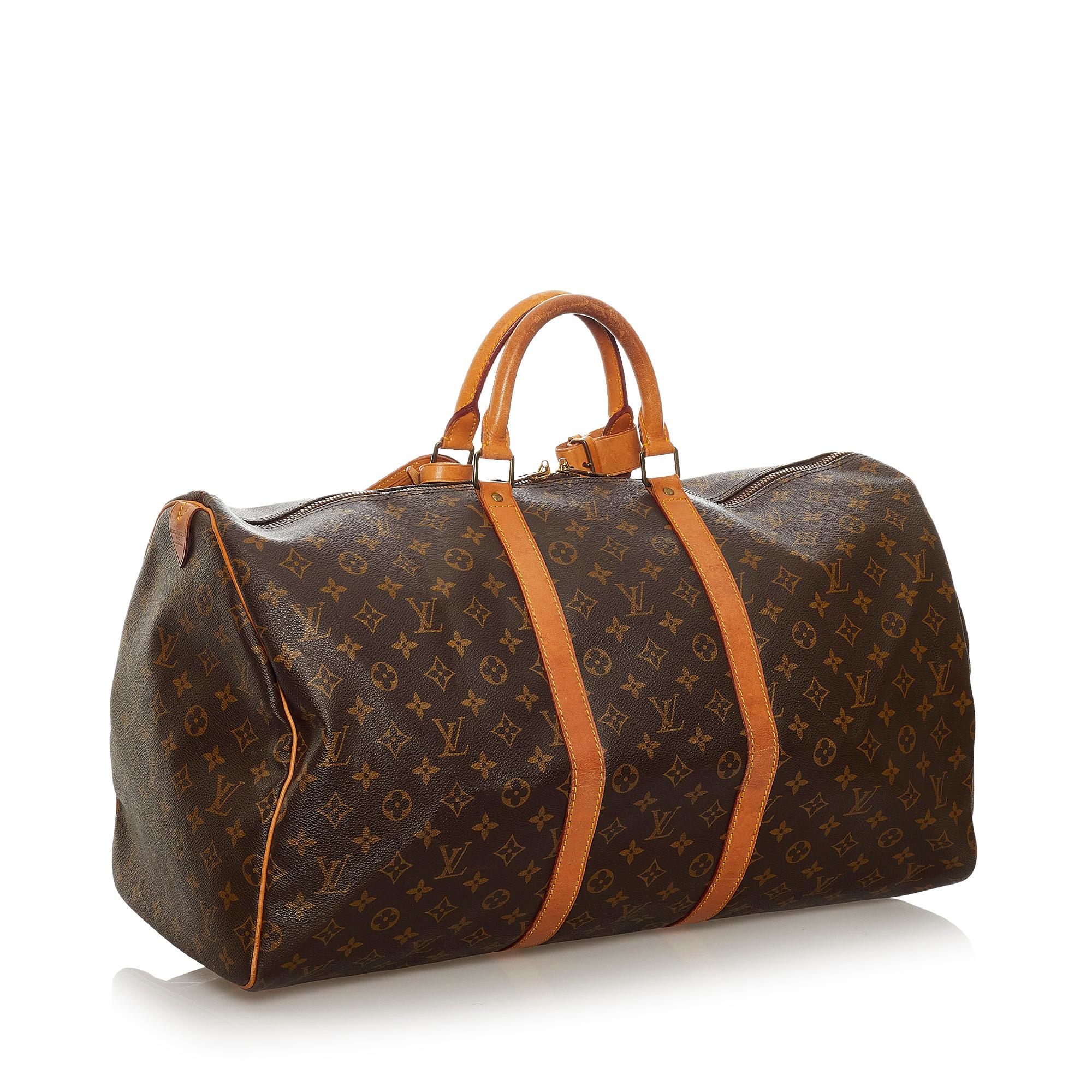 Louis Vuitton Monogram Keepall 55 (SHG-28547)
