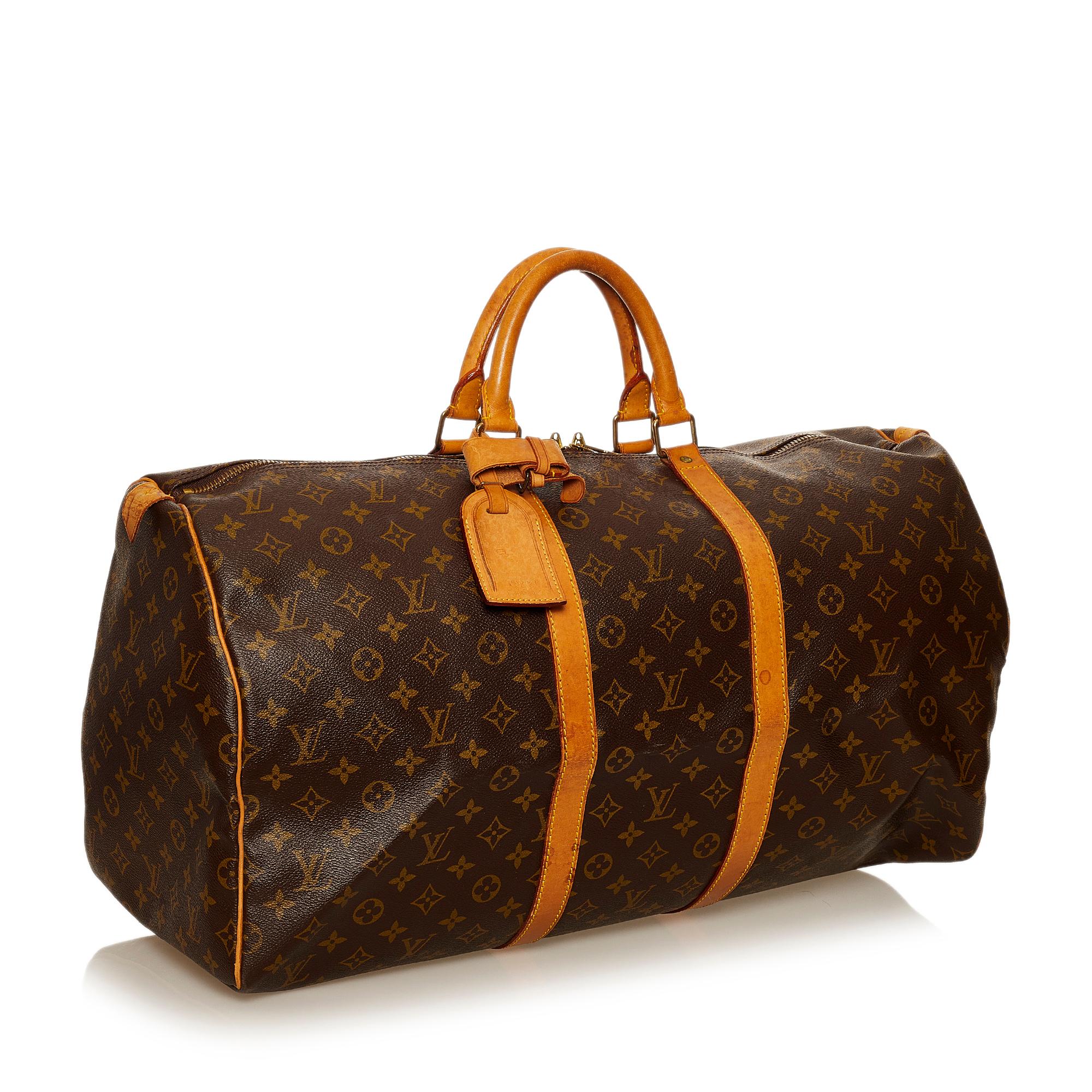 Louis Vuitton Monogram Keepall 55 (SHG-29508)