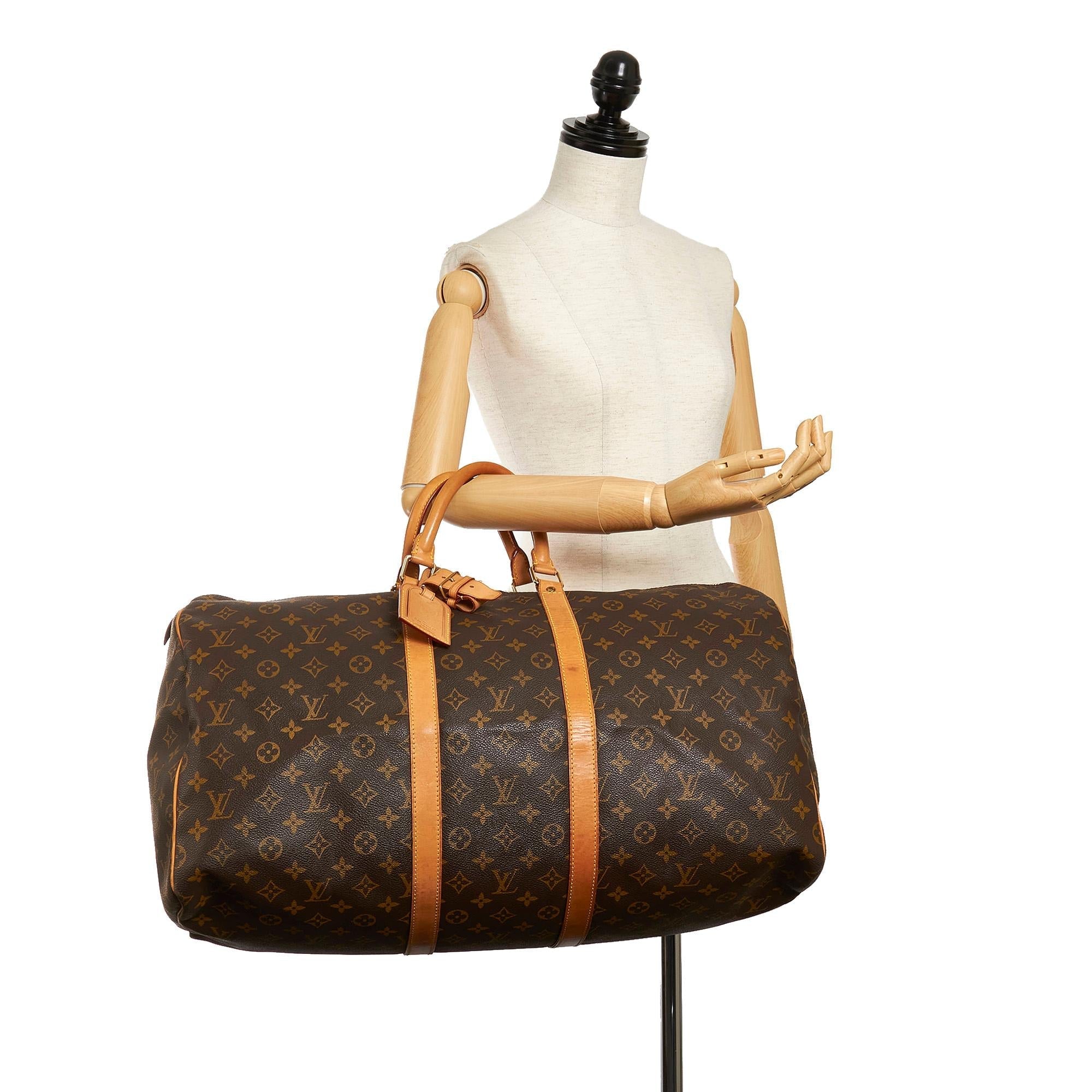 Louis Vuitton Monogram Keepall 55 (SHG-29855)