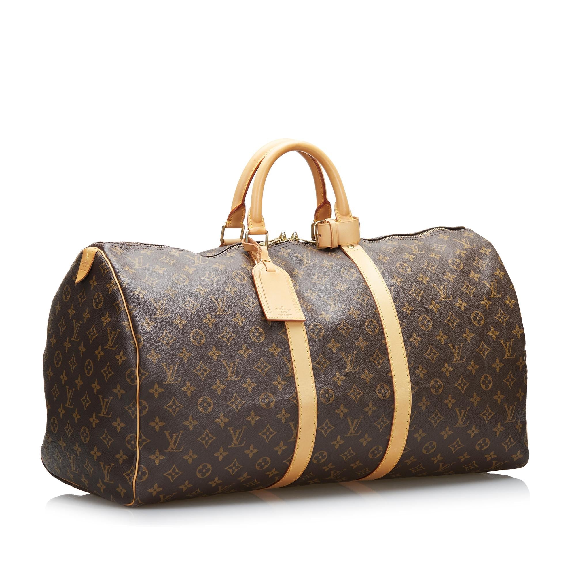 Louis Vuitton Monogram Keepall 55 (SHG-35255)