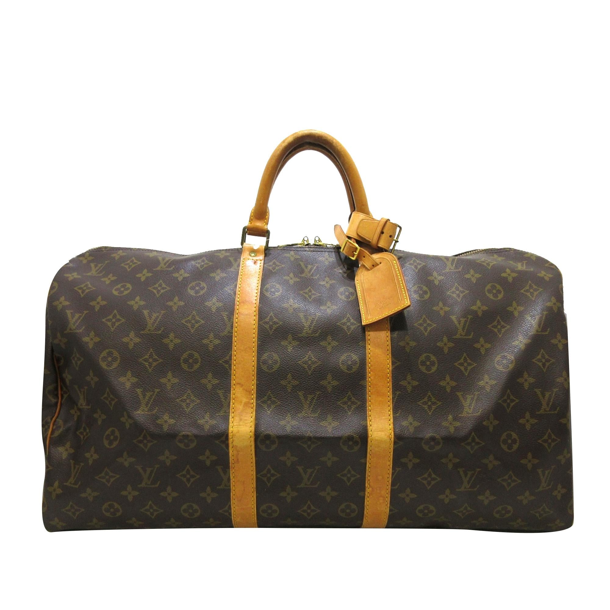 Louis Vuitton Monogram Keepall 55 (SHG-36260)