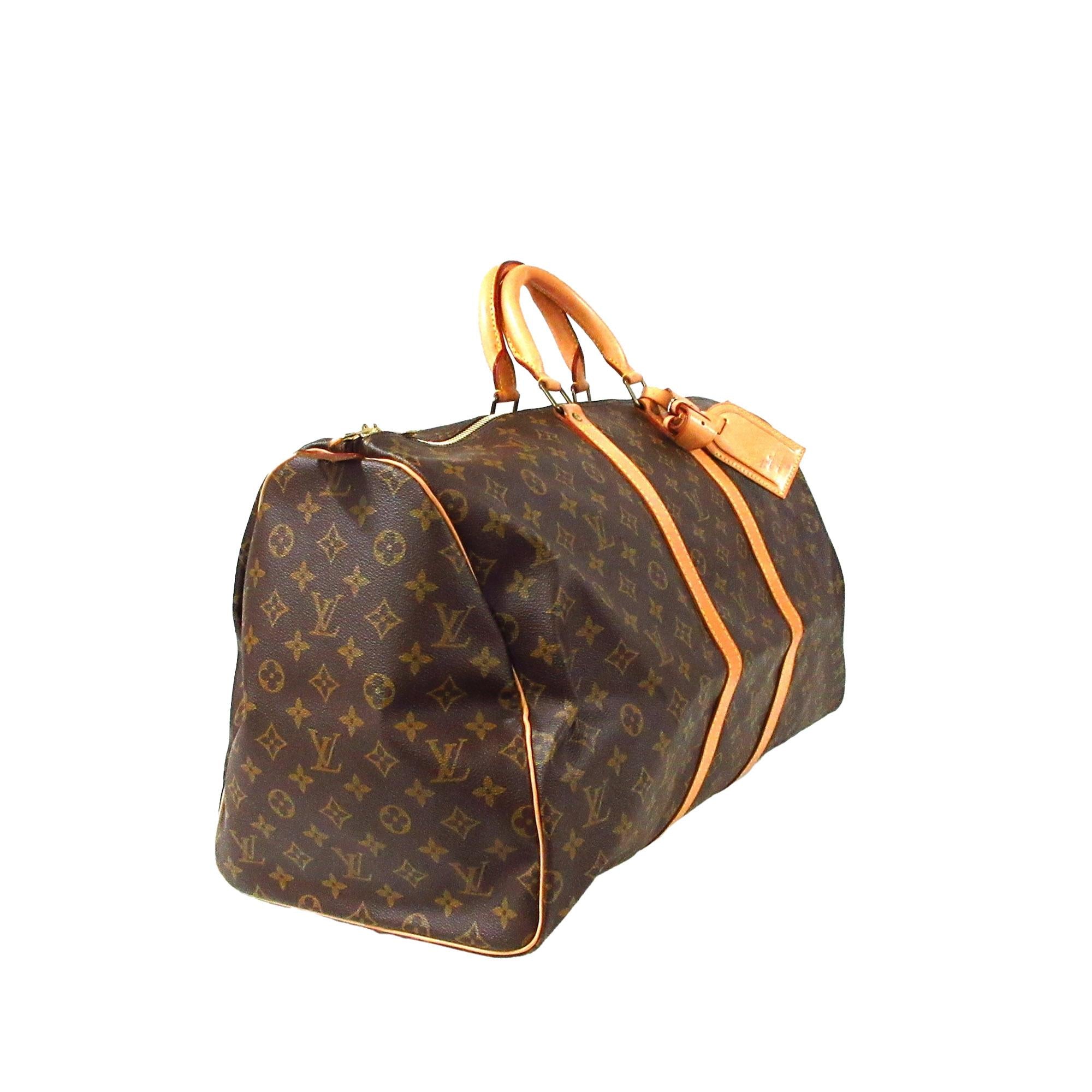 Louis Vuitton Monogram Keepall 55 (SHG-36474)