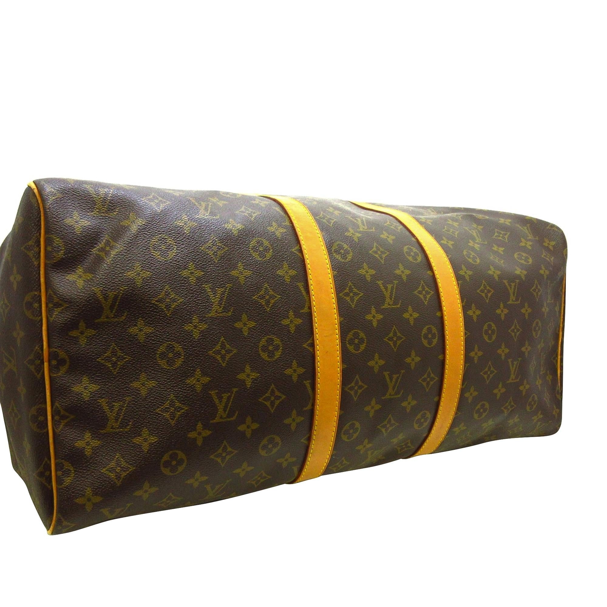 Louis Vuitton Monogram Keepall 55 (SHG-36476)