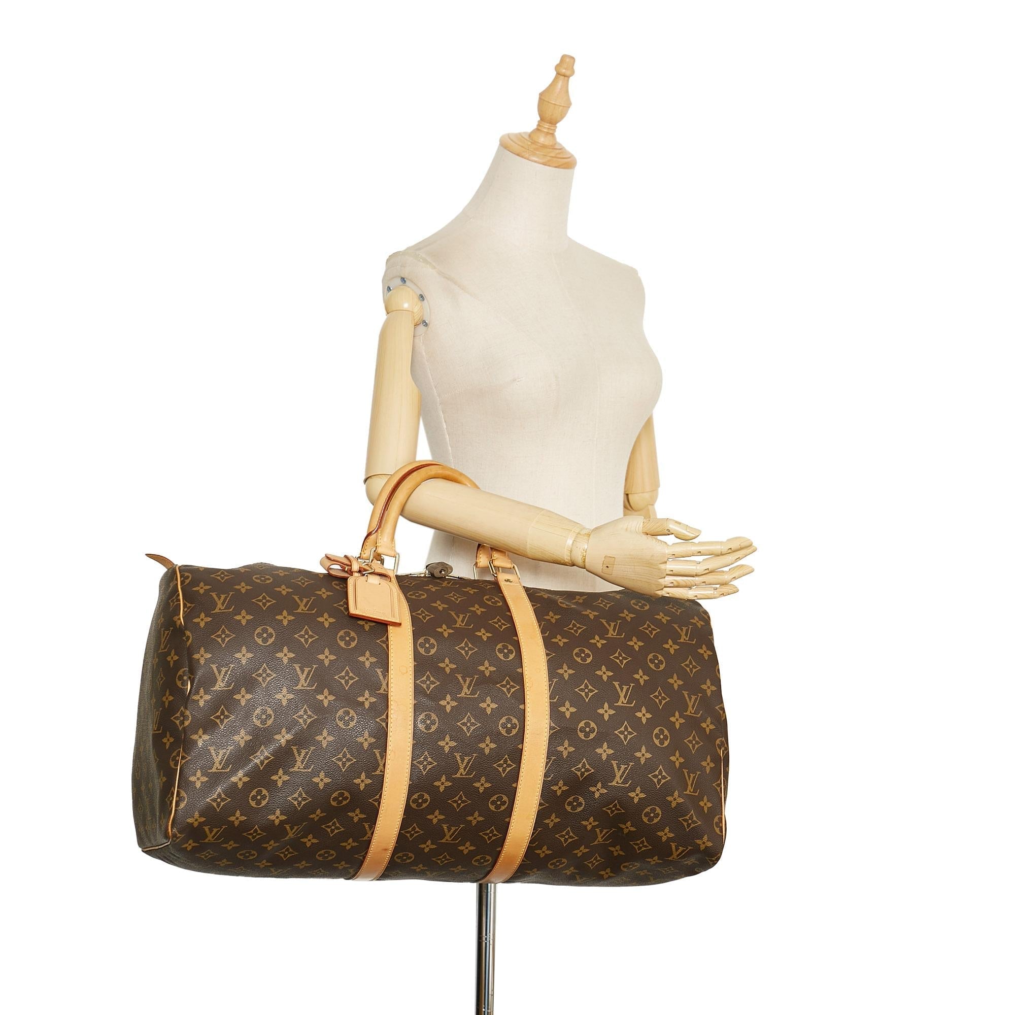 Louis Vuitton Monogram Keepall 55 (SHG-37080)