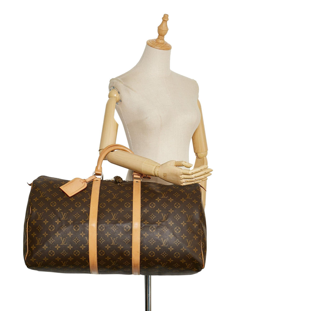 Louis Vuitton Monogram Keepall 55 (SHG-37081)