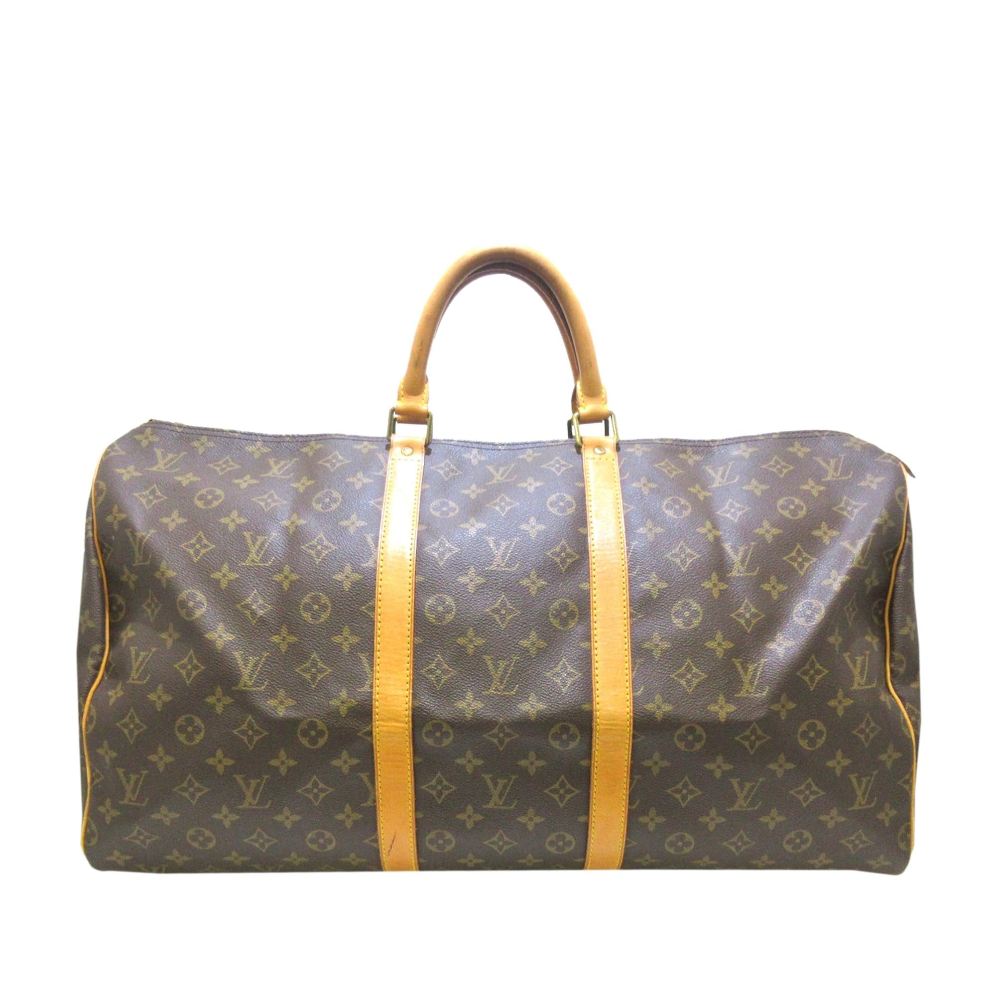Louis Vuitton Monogram Keepall 55 (SHG-37180)