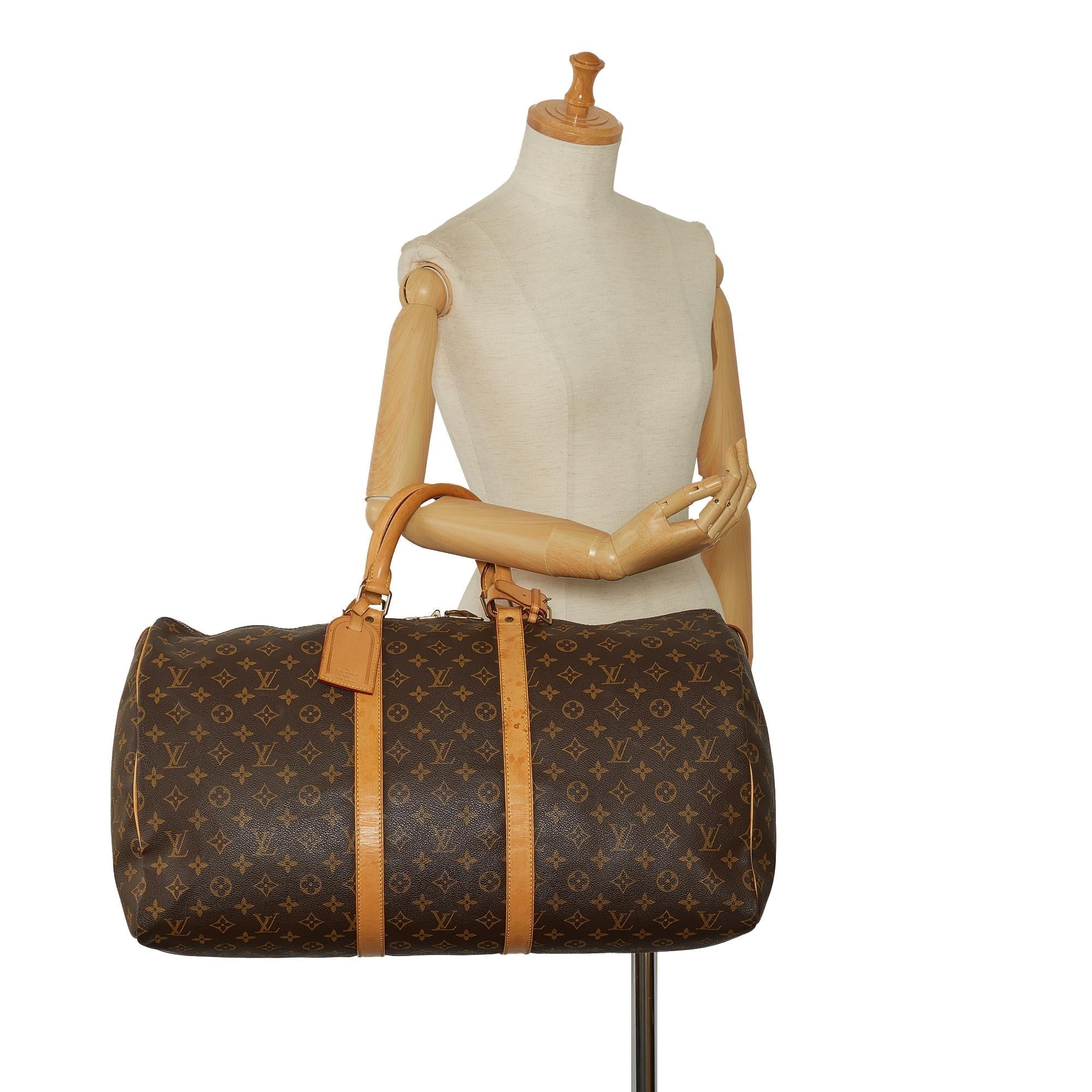 Louis Vuitton Monogram Keepall 55 (SHG-4LCcRg)