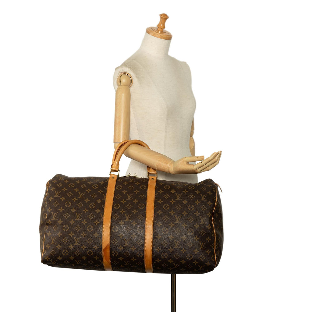 Louis Vuitton Monogram Keepall 55 (SHG-K4pbr4)