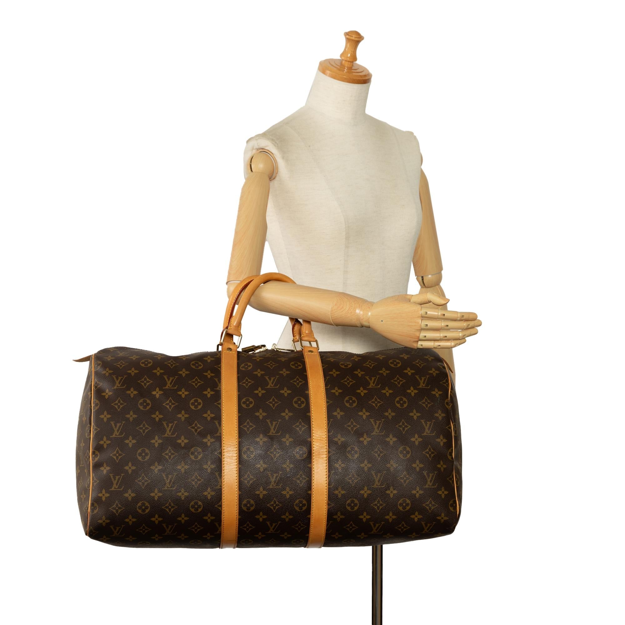 Louis Vuitton Monogram Keepall 55 (SHG-pxDPtX)