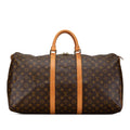Louis Vuitton Monogram Keepall 55 (SHG-QVVuLC)