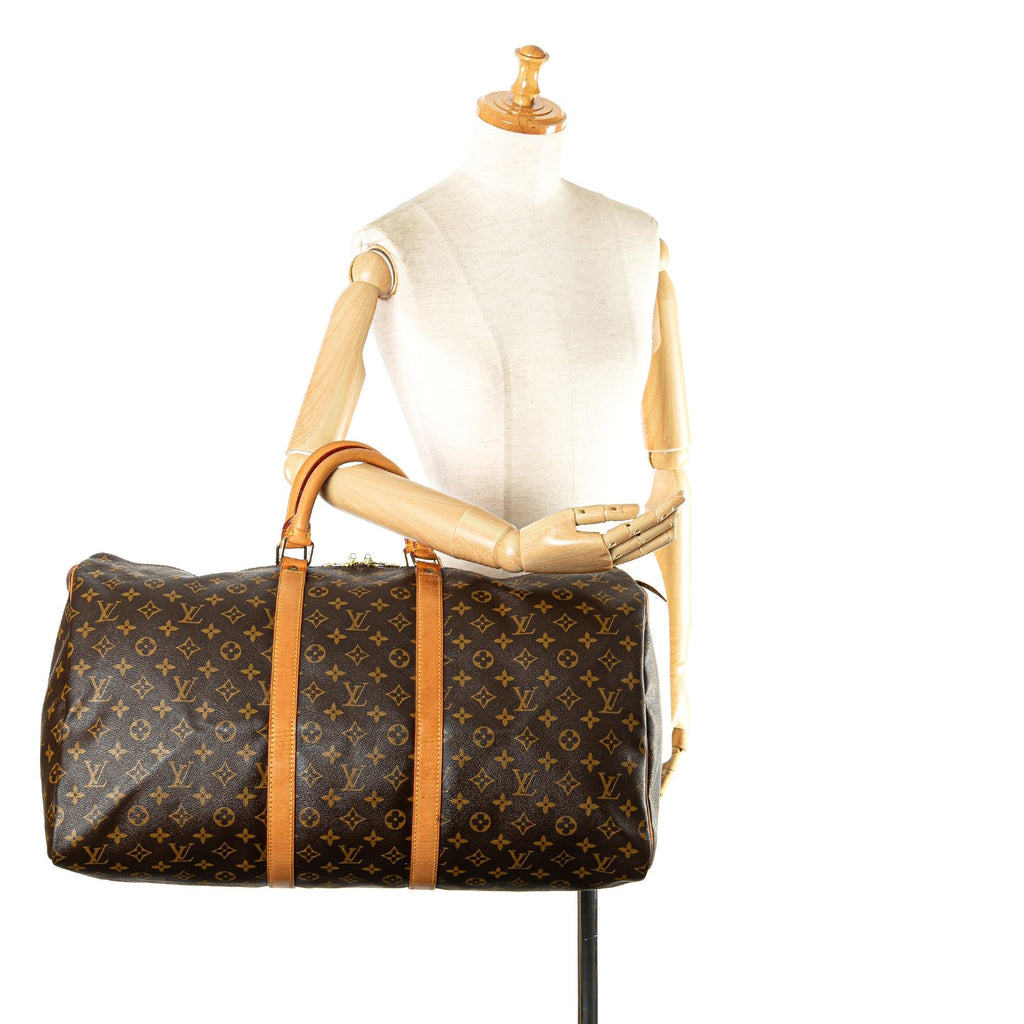 Louis Vuitton Monogram Keepall 55 (SHG-QVVuLC)
