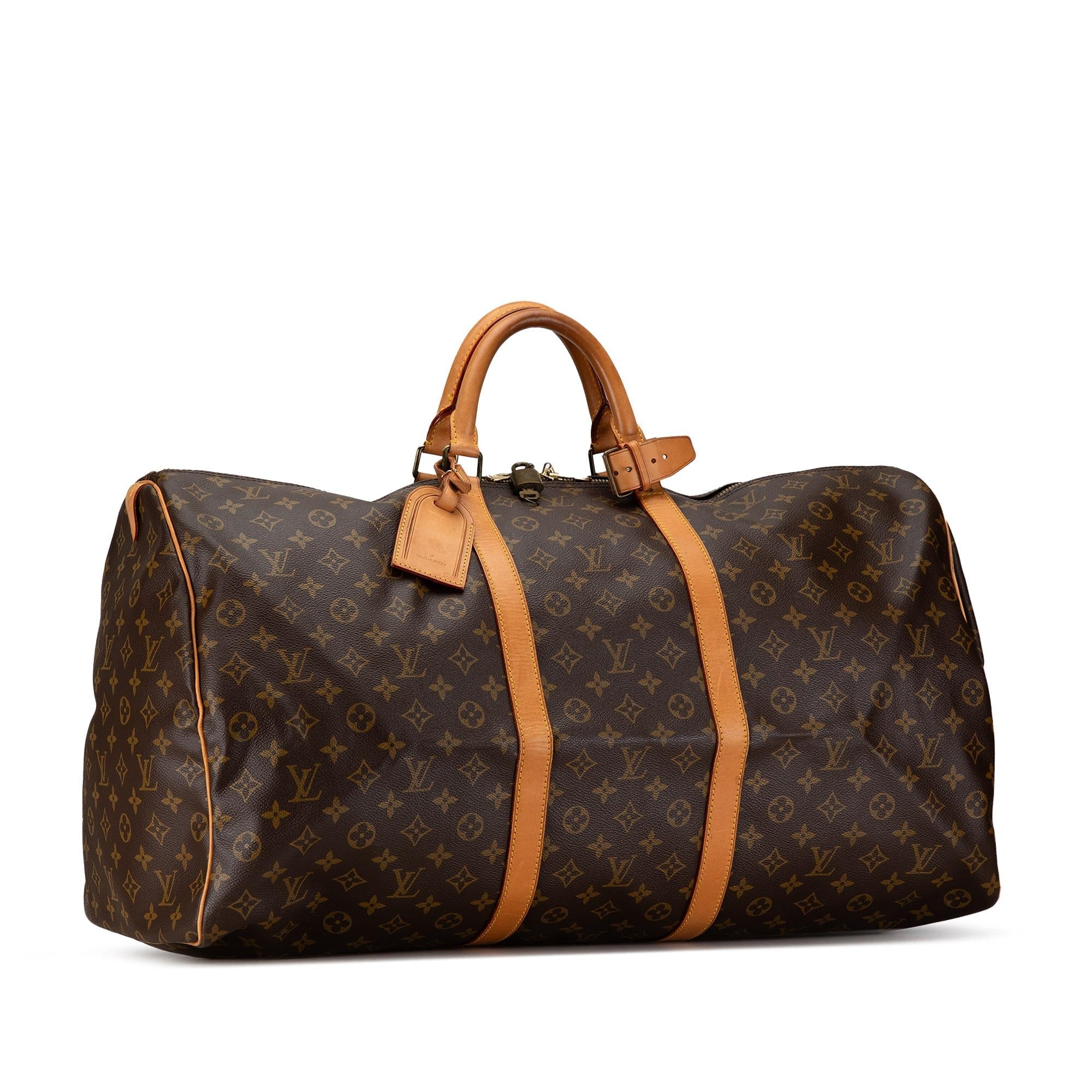 Louis Vuitton Monogram Keepall 60 (SHG-FhL45N)