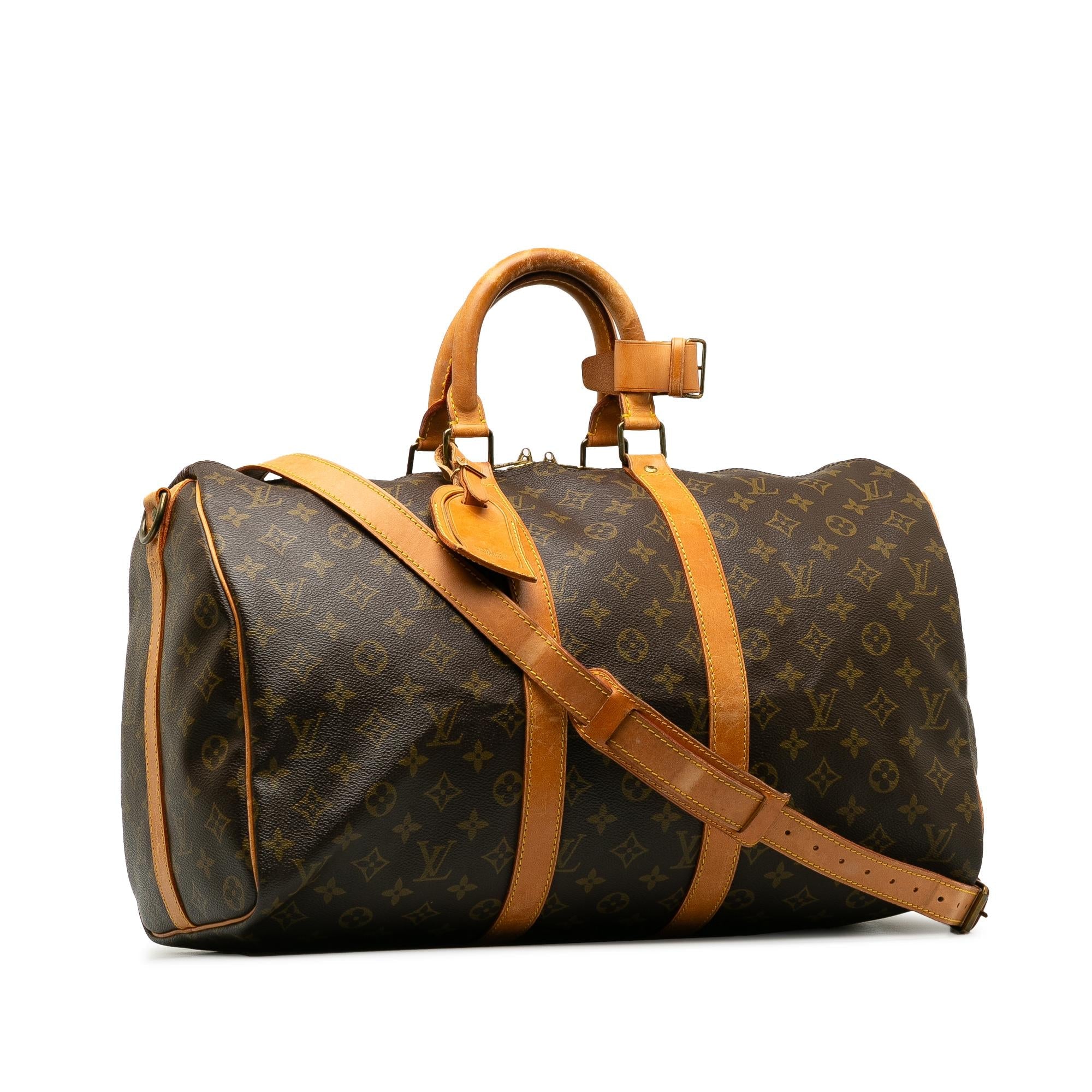 Louis Vuitton Monogram Keepall Bandouliere 45 (SHG-MynebU)