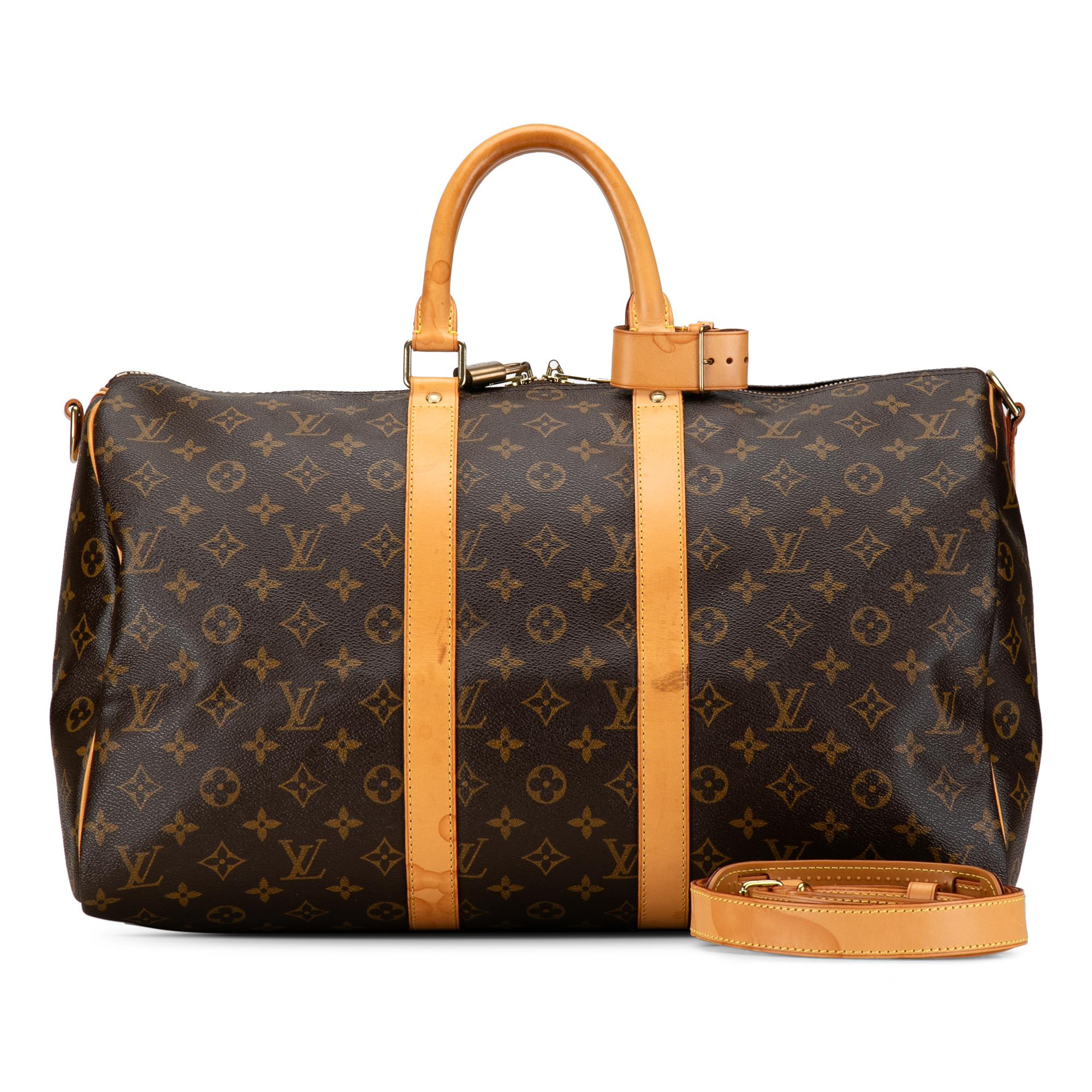 Louis Vuitton Monogram Keepall Bandouliere 45 (SHG-KNFGNC)