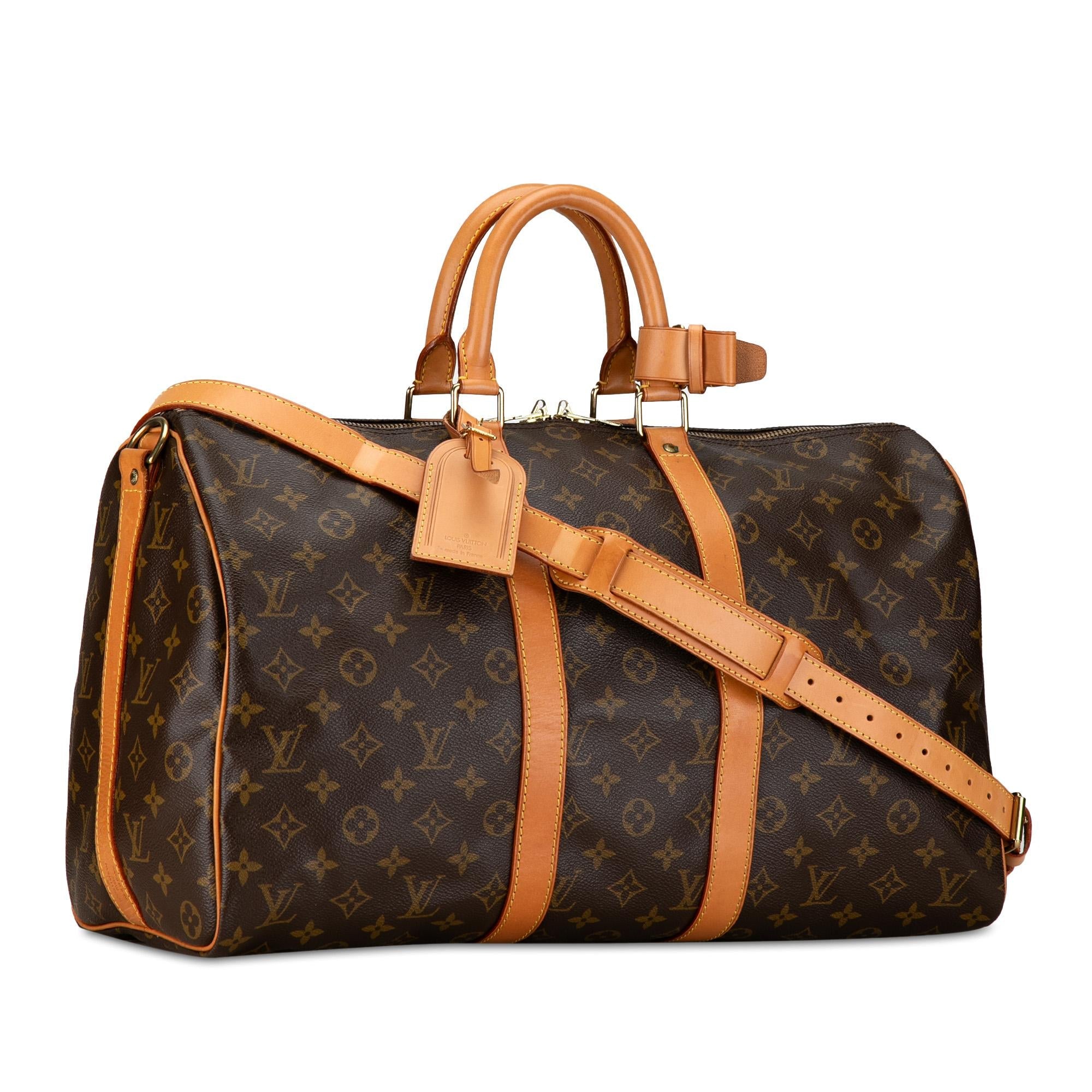 Louis Vuitton Monogram Keepall Bandouliere 45 (SHG-zroCn2)
