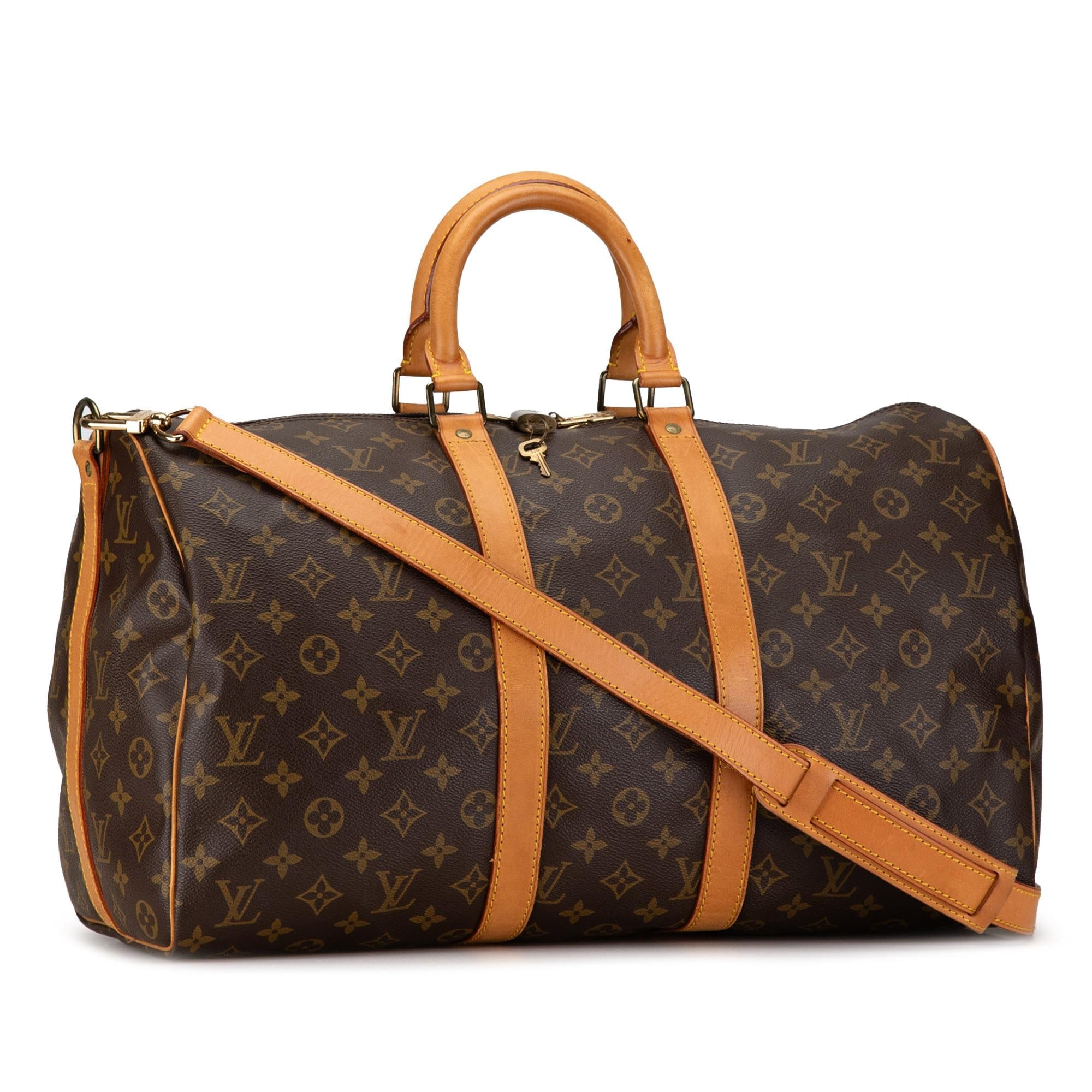 Louis Vuitton Monogram Keepall Bandouliere 45 (SHG-Y147Sl)