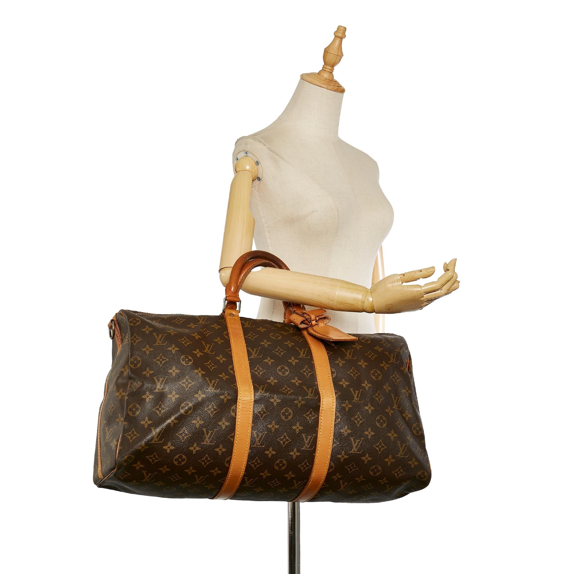 Louis Vuitton Monogram Keepall Bandouliere 50 (SHG-25536)