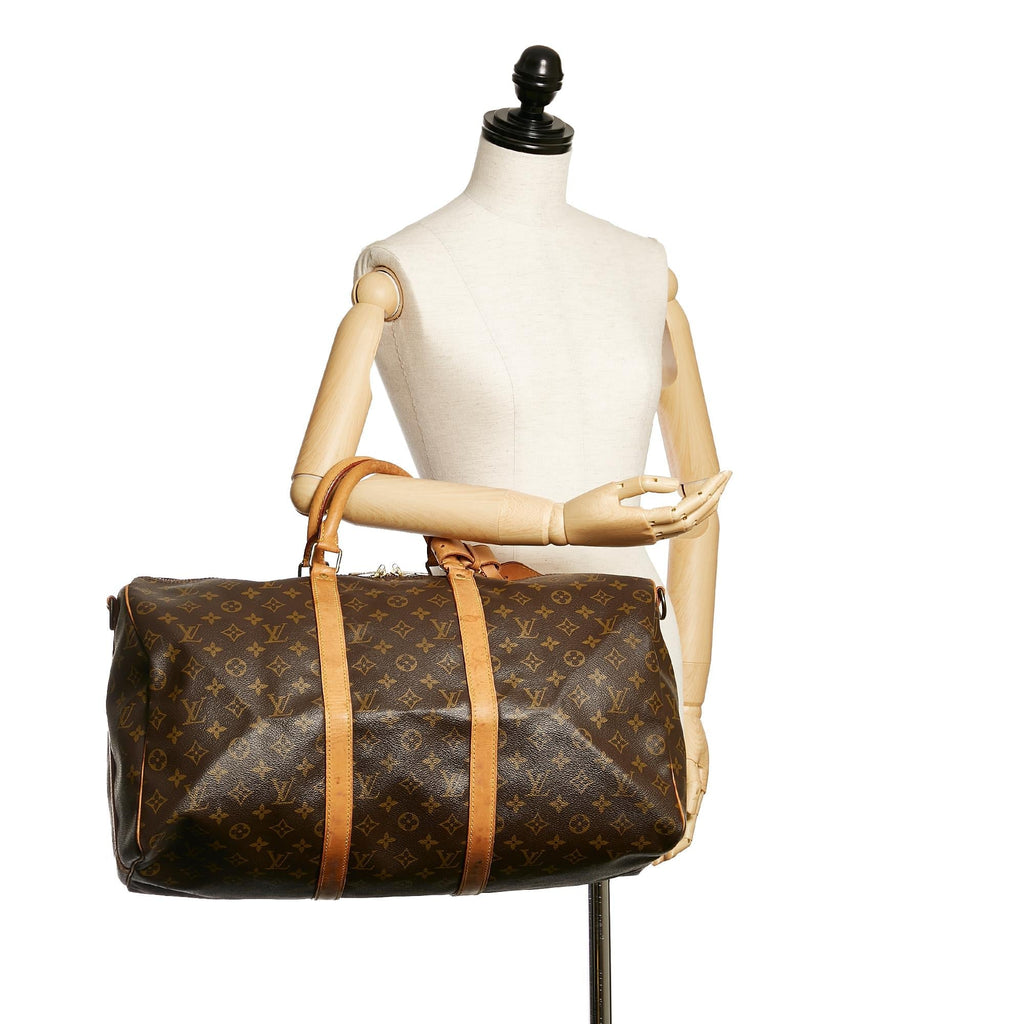 Louis Vuitton Monogram Keepall Bandouliere 50 (SHG-28424)